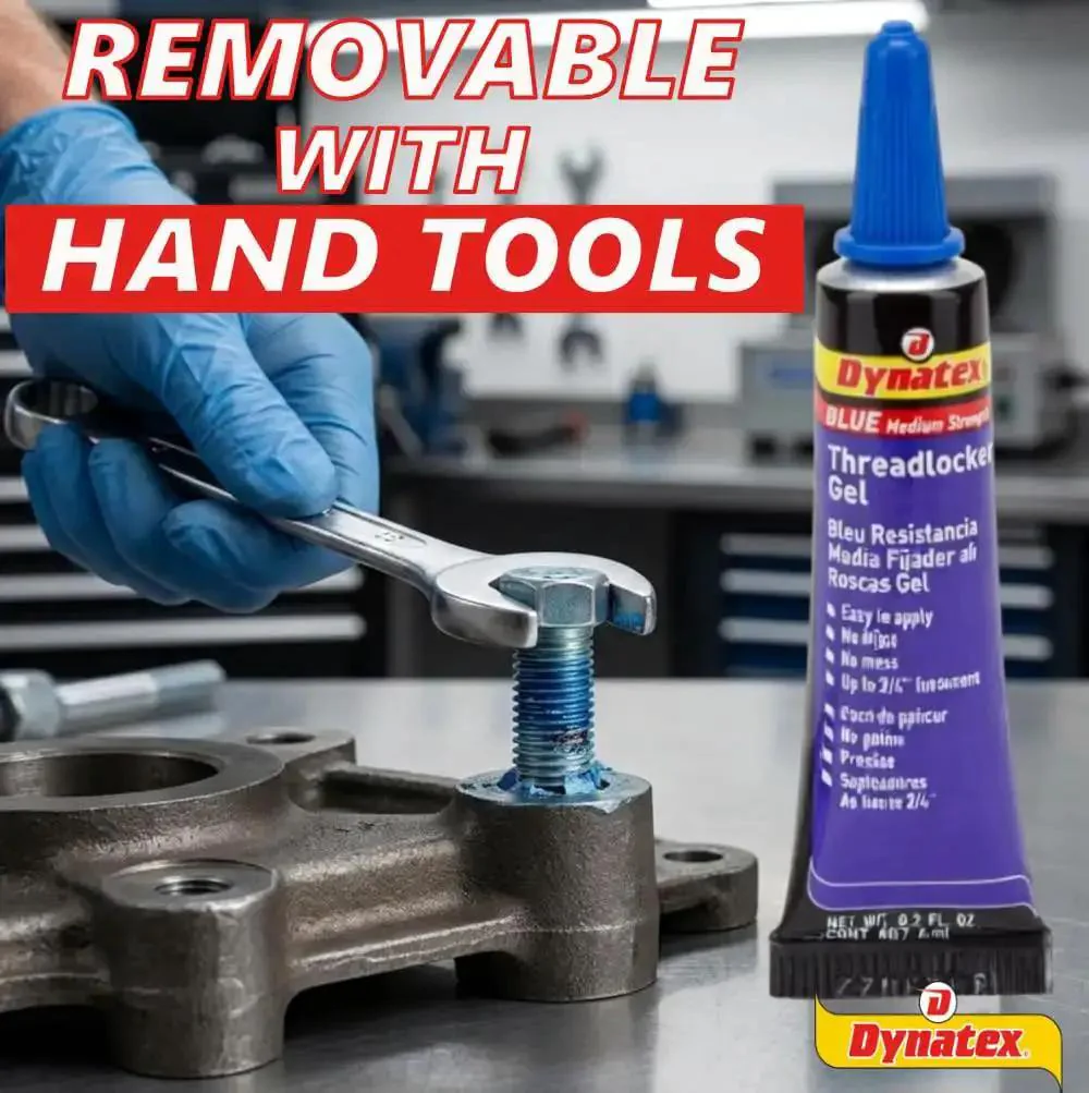 Blue Gel Threadlocker Medium Strength For Easy Disassembly Removable With Hand Tools Locks Metal Fasteners With Vibration And Solvent Resistance 0.20 Oz Bottle Pack Of 5 - Image 2