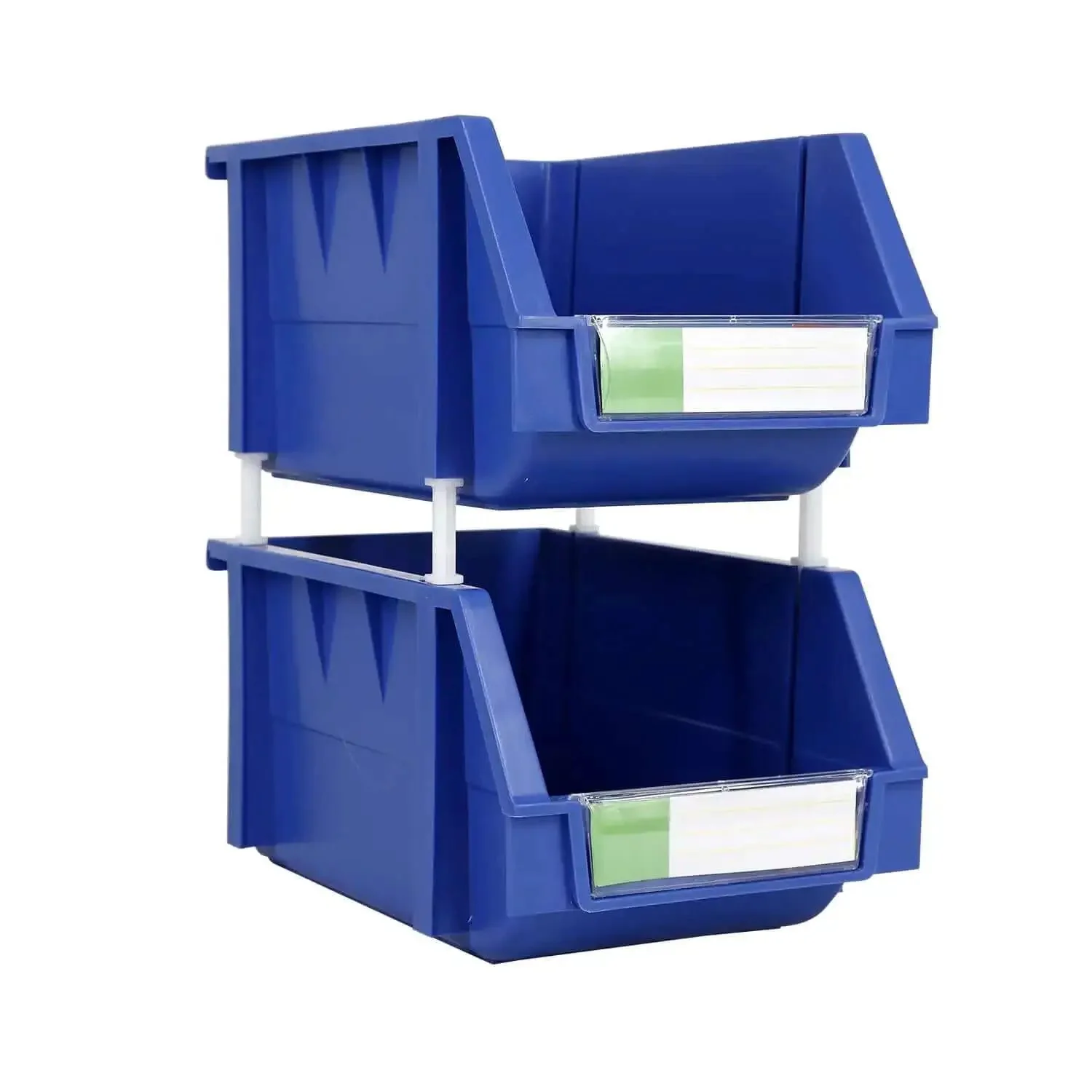 Blue Heavy Duty Thermoplastic Storage Bin Organizer Built To Last, Stackable And Hangable With Side Connect, Ideal For Tools, Parts, Crafts And More, Compact 3.5 By 5.2 By 2.1 Inches, 2 Pack - Image 7