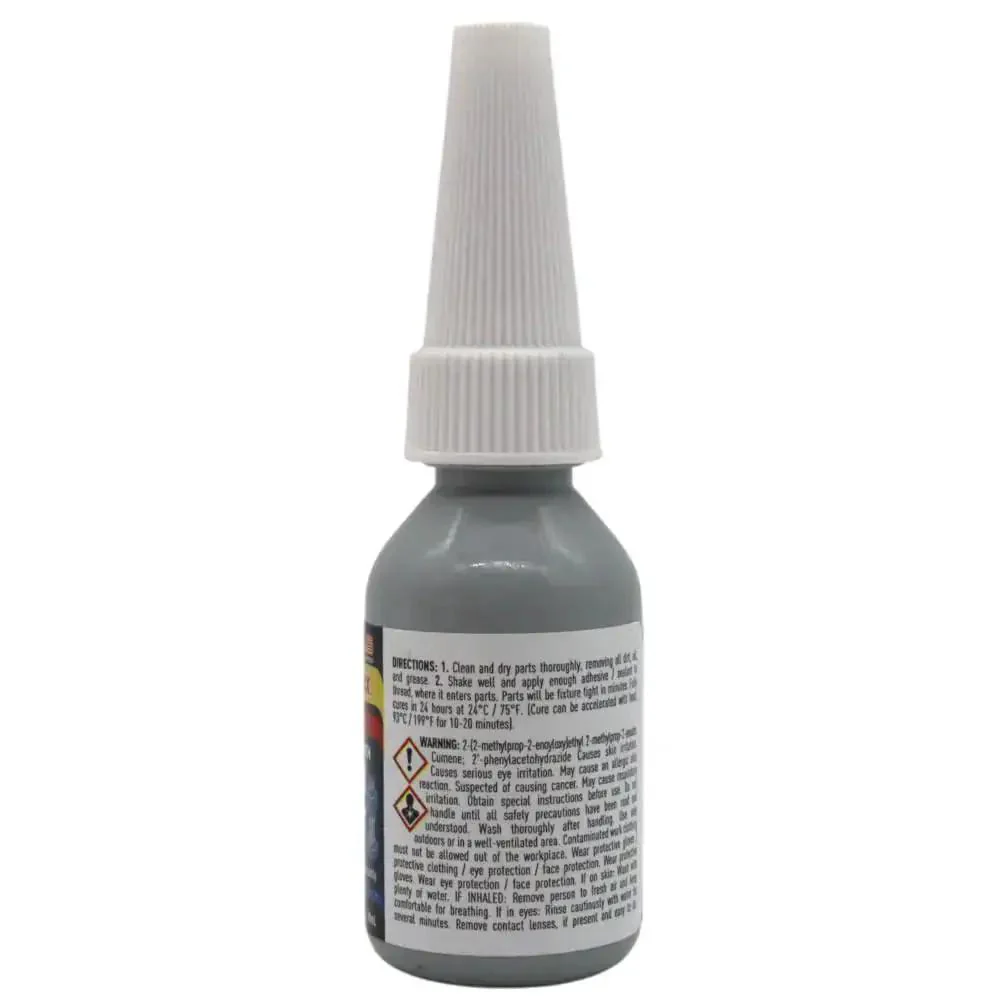 Blue Medium Strength Threadlocker 0.34 Oz Bottle Removable With Hand Tools Locks Metal Fasteners, Resists Vibration And Solvents, Built For Machinery And Auto Applications, Six Pack - Image 9