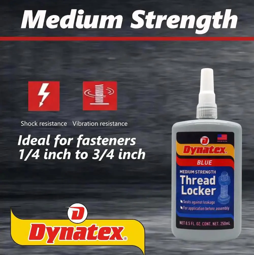 Blue Medium Strength Threadlocker For Metal Fasteners 8.5 Oz Bottle Two Pack Removable With Hand Tools Keeps Fasteners From Loosening And Holds Tight Through Vibration And Solvent Exposure - Image 8