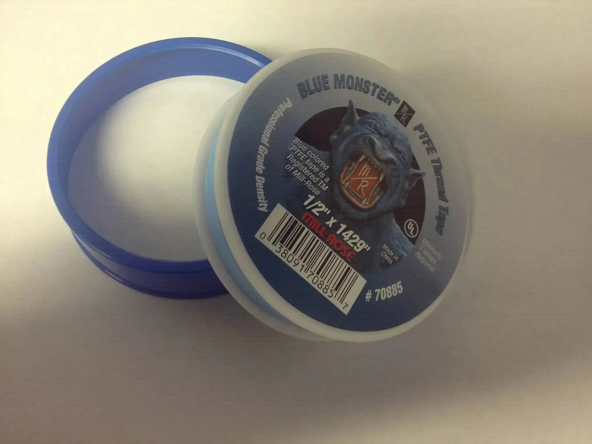 Blue Monster PTFE Pipe Thread Sealant Tape One Half Inch By 1429 Inches For All Purpose Thread Sealing With No Curing Time Compatible With Iron Brass Copper Aluminum Stainless Steel PVC CPVC ABS And More - Image 2