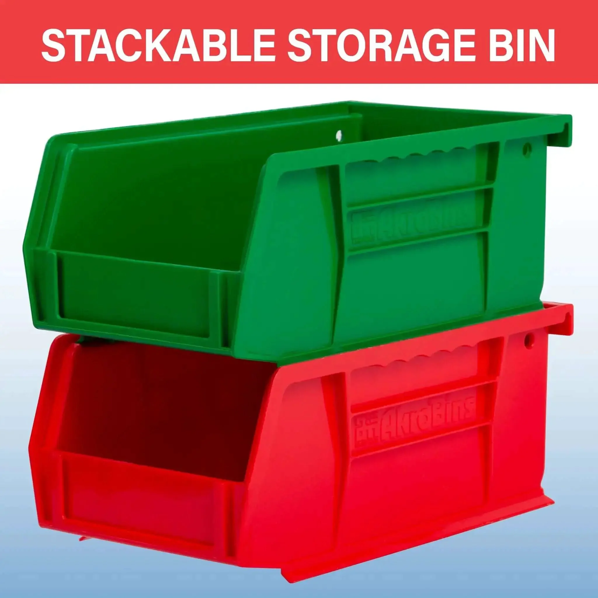 Blue Stackable Plastic Storage Bins 7x4x3 Inch, Space-Saving Organizer for Garage, Pantry, Craft Room, Holds Up to 10 Pounds, Durable One-Piece Design, 24-Pack - Image 10