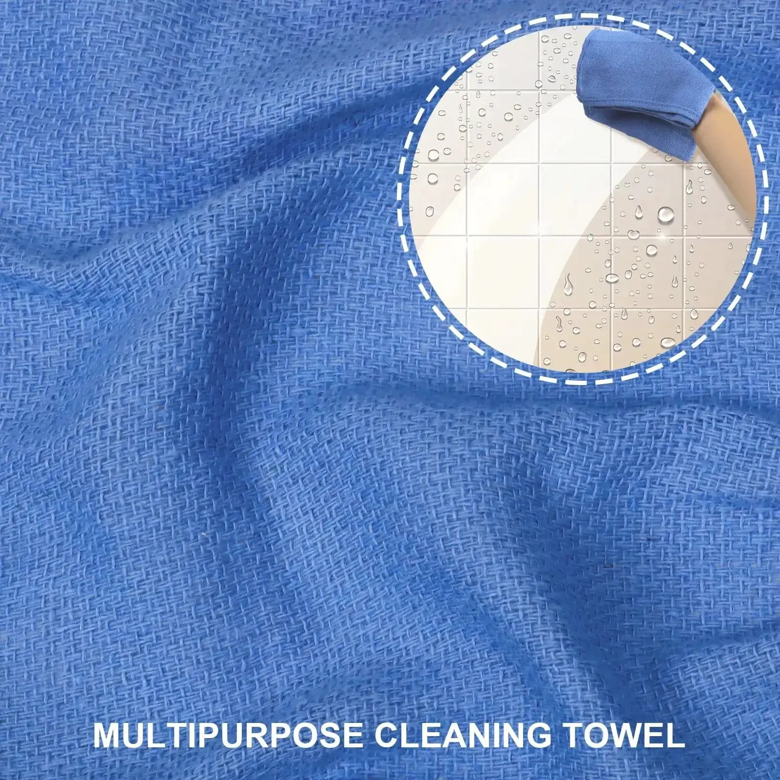 Blue Surgical Huck Towels 100 Piece Bulk Set Pro Grade 24 By 17 Inch Cotton Cleaning Shop Towels Absorbent Wiping Rags For Cleaning Shops Bars Hotels Garages And Workshops - Image 6