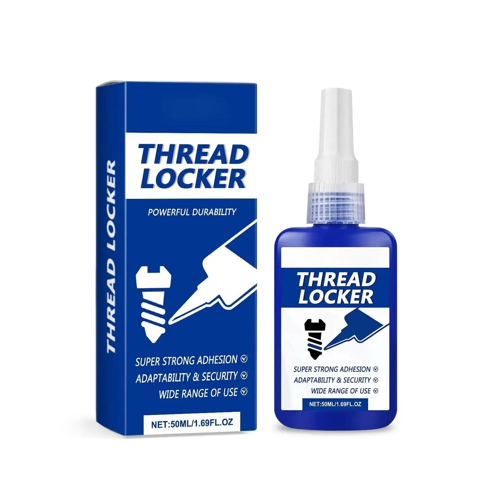 Blue Thread Locker For Nuts And Bolts, Medium To High Strength, Keeps Fasteners Tight, Prevents Loosening From Vibration And Shock, Resists Humidity And Extreme Temps, Helps Stop Leakage And Retains Service Life