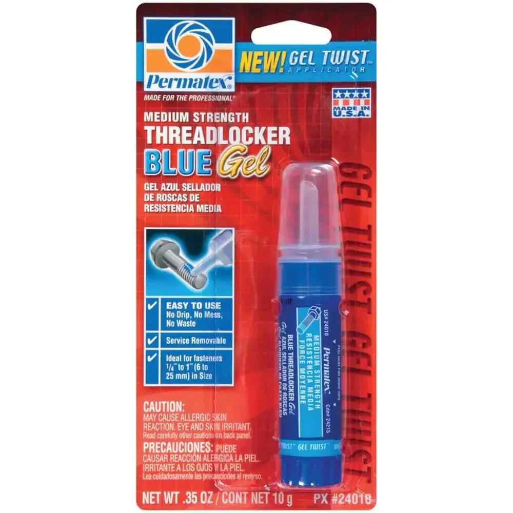 Blue Thread Locker Gel, Medium-Strength Hold, 10 Gram Each, 2 Pack, Prevents Bolt And Nut Loosening From Vibration, Great For Automotive And DIY Projects For All Applications