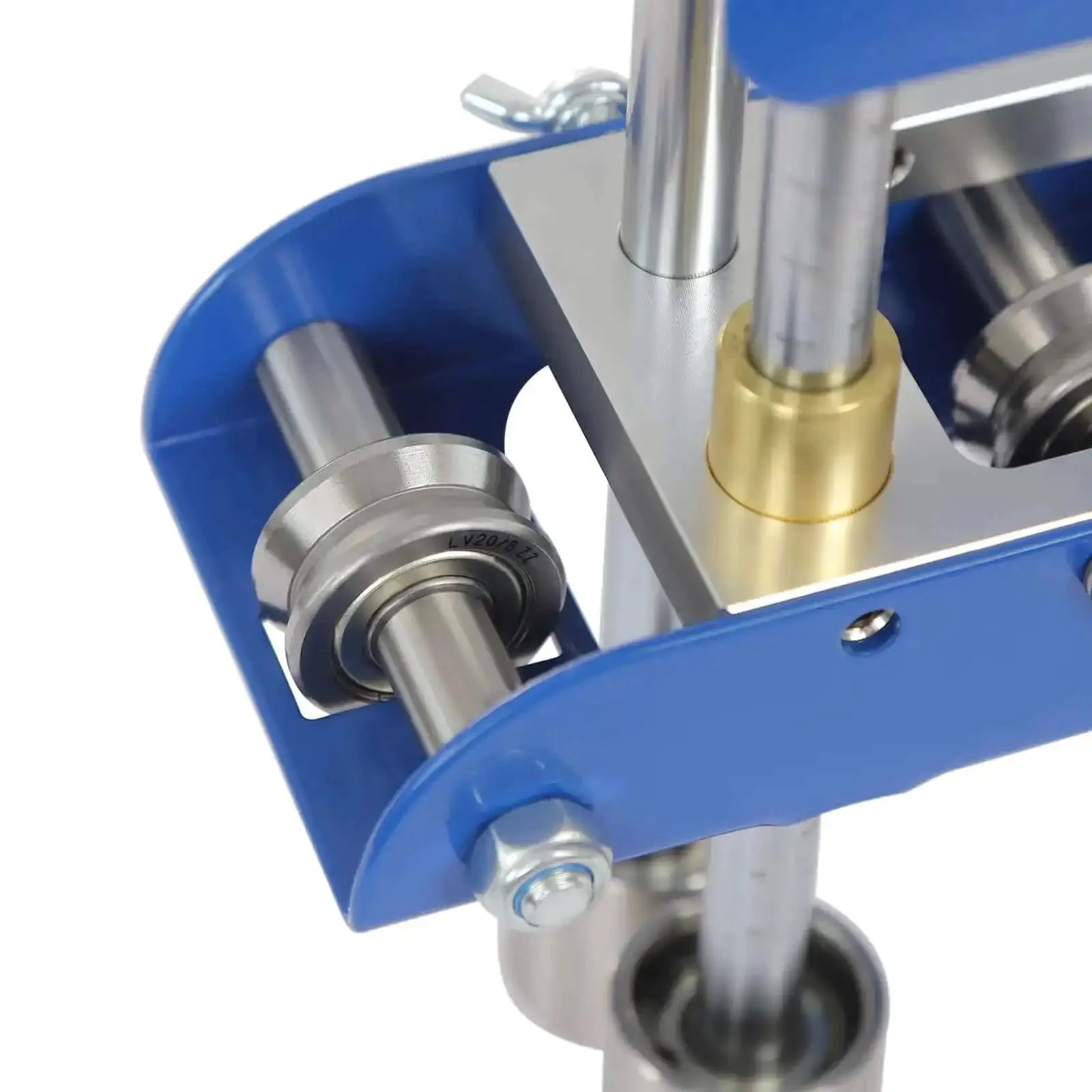 Blue V-Shaped Edge Bead Roller Hand Sheet Metal Bender 0-90 Degree Flex Pro Grade Standing Seam Roofing Tool With Built In Scale For Easy 1/2 To 5 Inch 13-130mm Metal Roof Panel Bending - Image 5