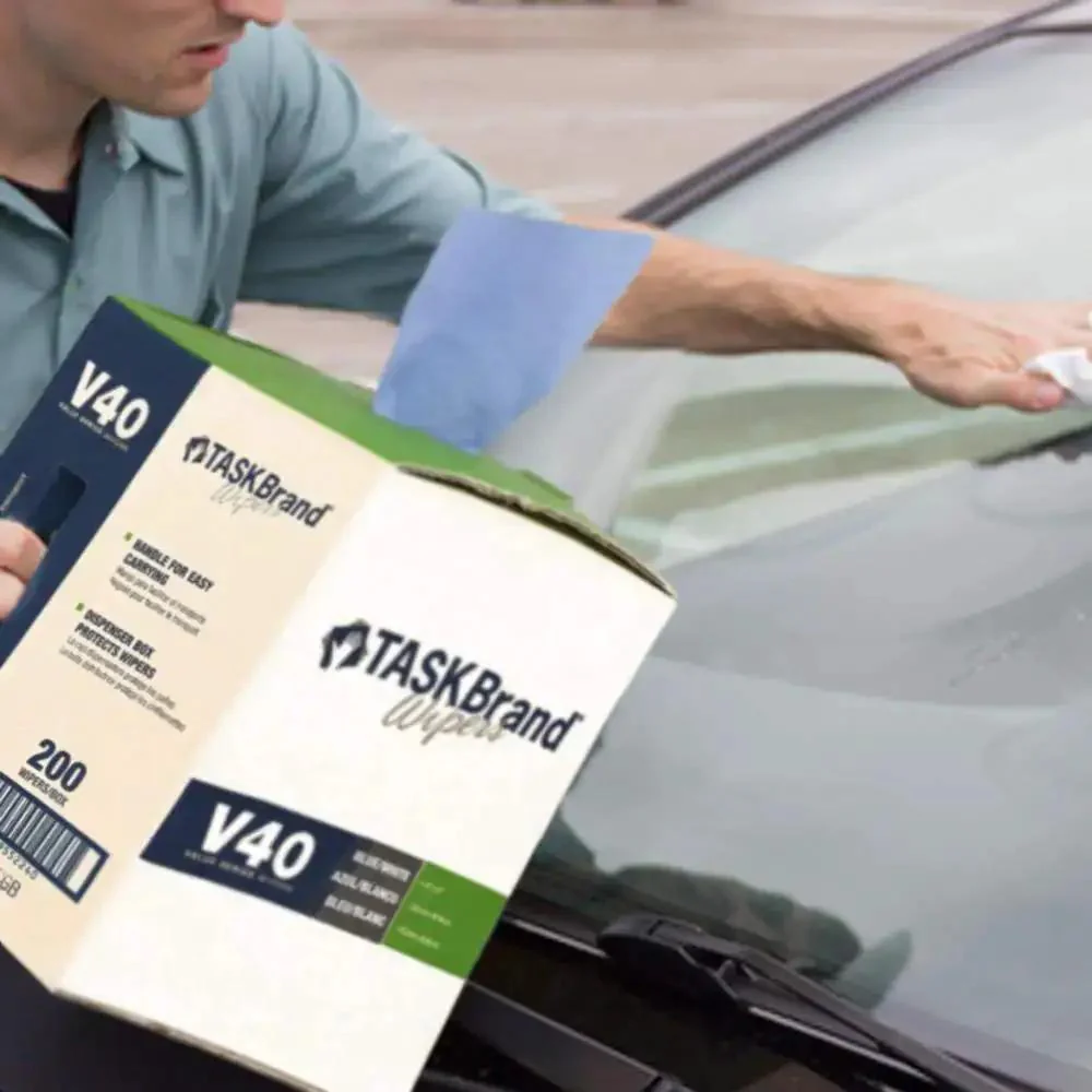 Blue V40 Value Series Center Pull Wiper Sheets All Purpose Disposable Cleaning Towels 10 X 11.5 Inches Roll Of 200 Grab And Go Cleaning For Glass Mirrors Tools Durable Made From 35 Percent Recycled Fiber - Image 4