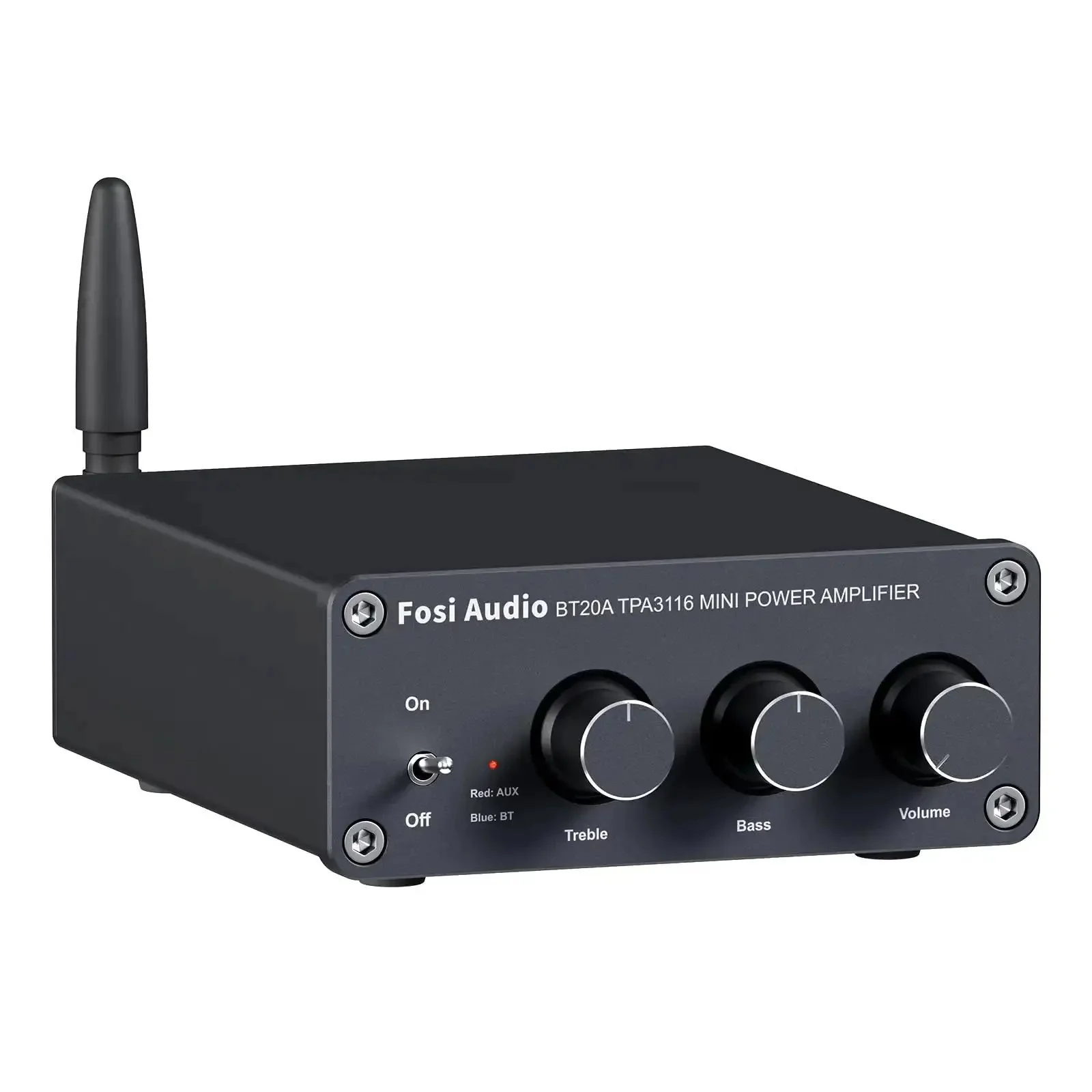 Bluetooth Stereo Amplifier 100W Per Channel, 2 Channel Class D Power Amp For Passive Speakers, Compact Mini Receiver For Home Audio, Bookshelf, Garage, Indoor Outdoor Use