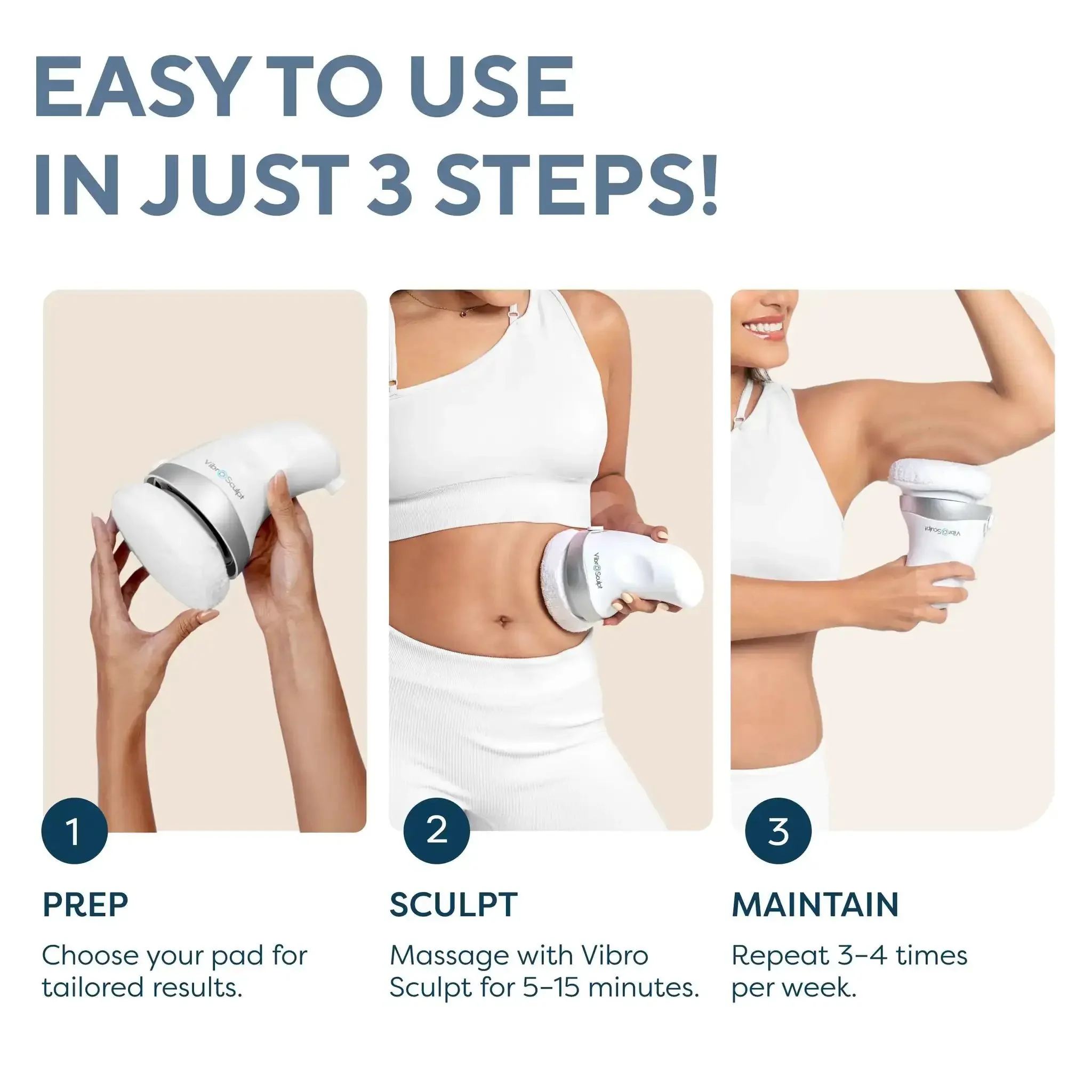 Body Sculpting Machine For Targeted Skin Firming And Anti Cellulite Massage With Lymphatic Drainage, Legs Stomach And Arms, Interchangeable Pads To Improve Texture And Smooth Skin - Image 4
