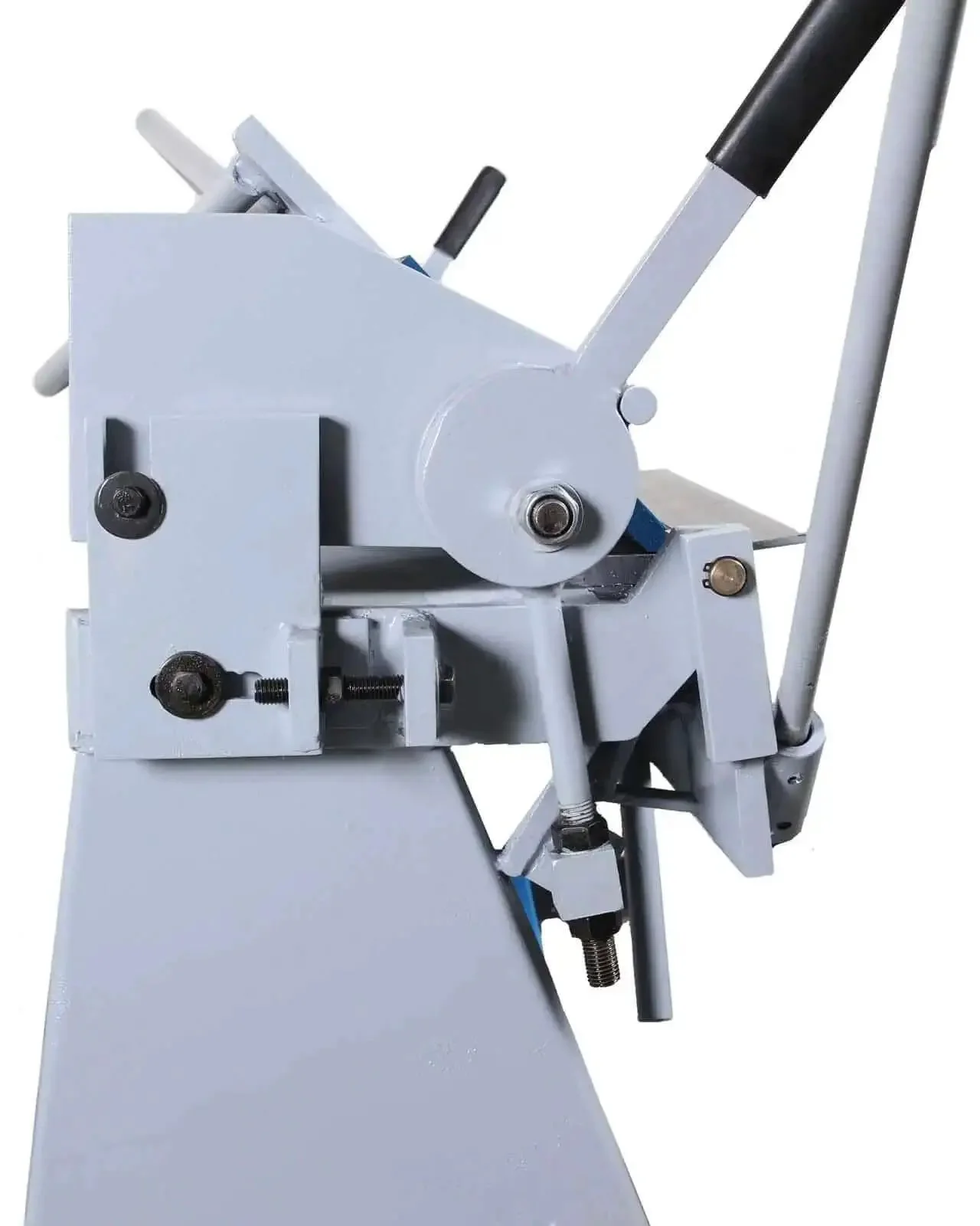 Boss 16 Box and Pan Brake for Sheet Metal, 48 Inch Bend Length, 4 Inch Box Depth, Bends Up to 130 Degrees, Removable Fingers With Extra Thick Bending Fingers, Angle Stop, Counterweight, Floor Stand, Heavy Duty Industrial Tool for Pros - Image 2