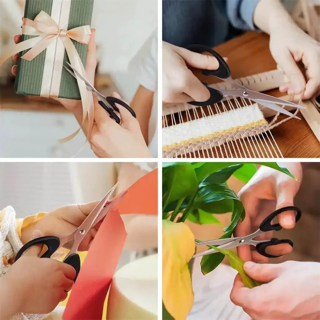 Boss All Purpose Kitchen Scissors 3 Pack Set For Poultry Fish And Vegetables Stainless Steel Sharp Shears With Heavy Duty Blades For Home Cooking Food Prep Unboxing And Bag Cutting - Image 3