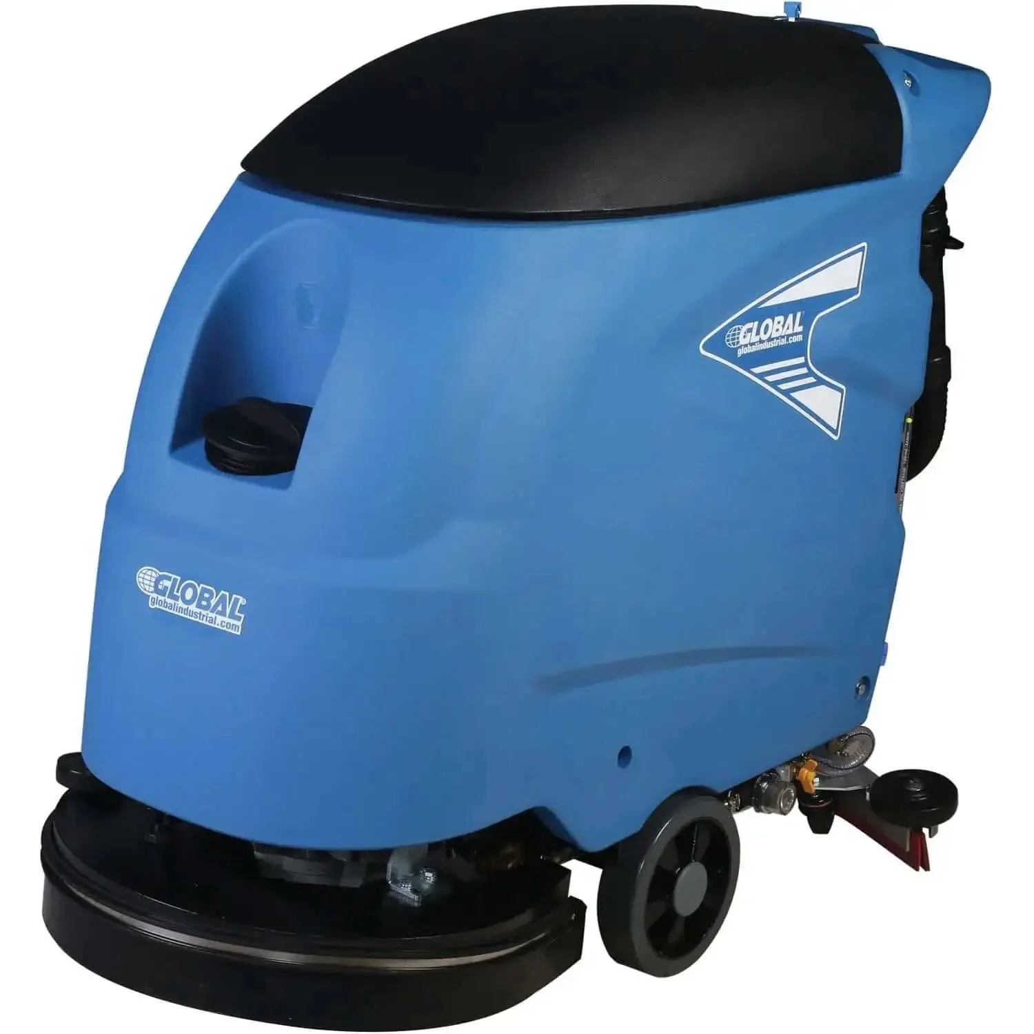 Boss Level Clean Electric Walk Behind Floor Scrubber For Commercial Cleaning, 20 Inch Cleaning Path, 30 Inch Squeegee, 12 Gallon Solution Tank, 15 Gallon Recovery Tank, 82 Ft Power Cord With GFCI, Includes Squeegee Blades And Pad Driver