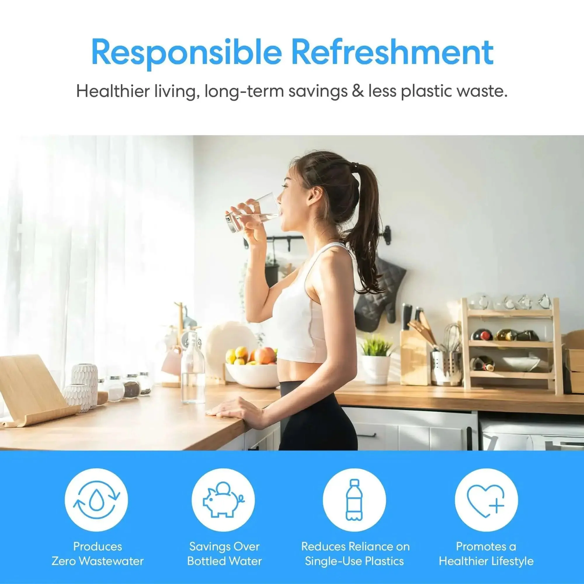 Bottom Load Water Dispenser For Five Gallon Bottles With Hot Cold And Room Temperature Water, Easy Lift Cabinet For No Fuss Bottle Changes, Child Safety Lock, LED Display And Empty Bottle Alert, Stainless Steel Finish - Image 3