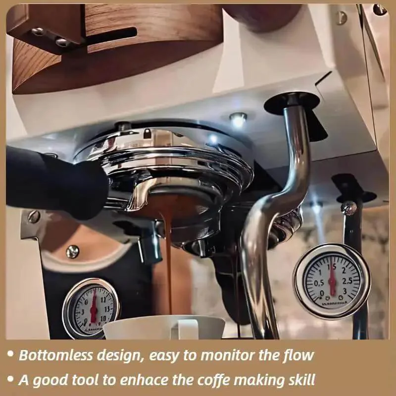 Bottomless Portafilter For 58mm Espresso Machines With 22g Filter Basket And Rubber Handle Replacement Supports GS3 Linea Classic FB70 FB80 GB5 And Other 58mm La Marzocco Models Visual Extraction Tool For Barista Level Shots - Image 3