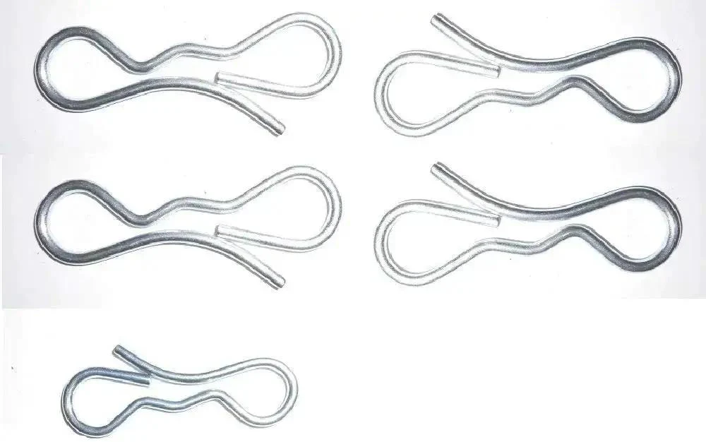Bow Tie Lock Cotter Pin Deck Clip Set 194209 194208 Seven Sixteenth Inch And Five Sixteenth Inch Replacement Pins For Front Link And Deck Link Five Piece New Style Clip Kit For Quick Fit Durable Hold No Brainer Install - Image 3