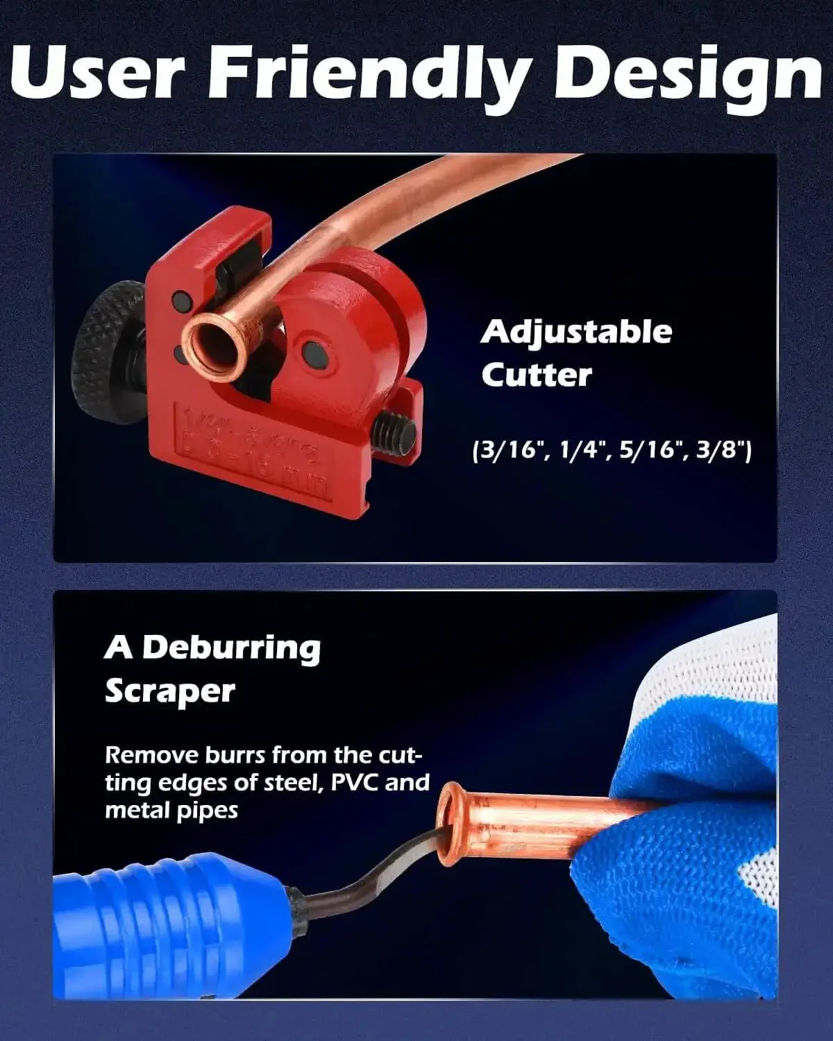 Brake Line Flaring Tool Kit 45 Degree Bubble And Double Flare Set For Three Sixteenths One Quarter Five Sixteenths And Three Eighths Inch Tubes Leak Proof Flares For Copper Aluminum And Soft Metals Ideal For Fuel Brake And Transmission Lines - Image 5