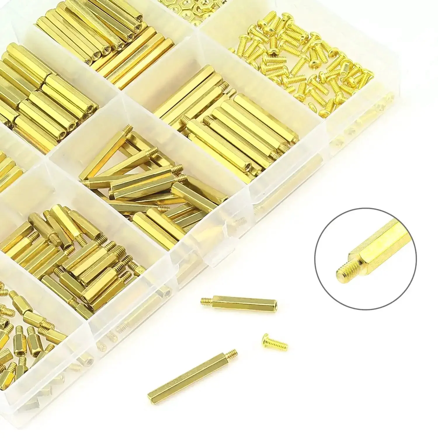 Brass M2 Spacers And Screws Kit 322 Piece Set With 10 Sizes Of Female To Female Hex Standoffs M2x5mm Screws Threaded Pillars For PCBs And Motherboards Perfect For DIY Projects Robotics And Electronics - Image 5