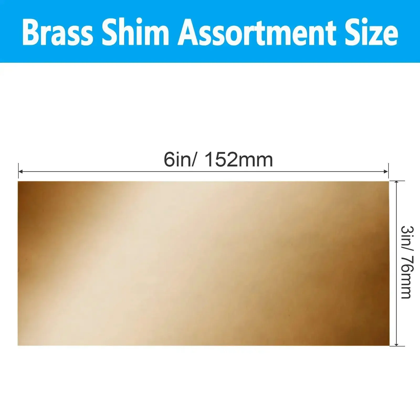 Brass Shim Stock Assortment 6 Inch By 3 Inch Sheet With Six Thicknesses 0.002 0.004 0.006 0.008 0.012 0.016 For DIY Metalworking And Shimming Projects Bendable Great Value Brass Sheet - Image 5
