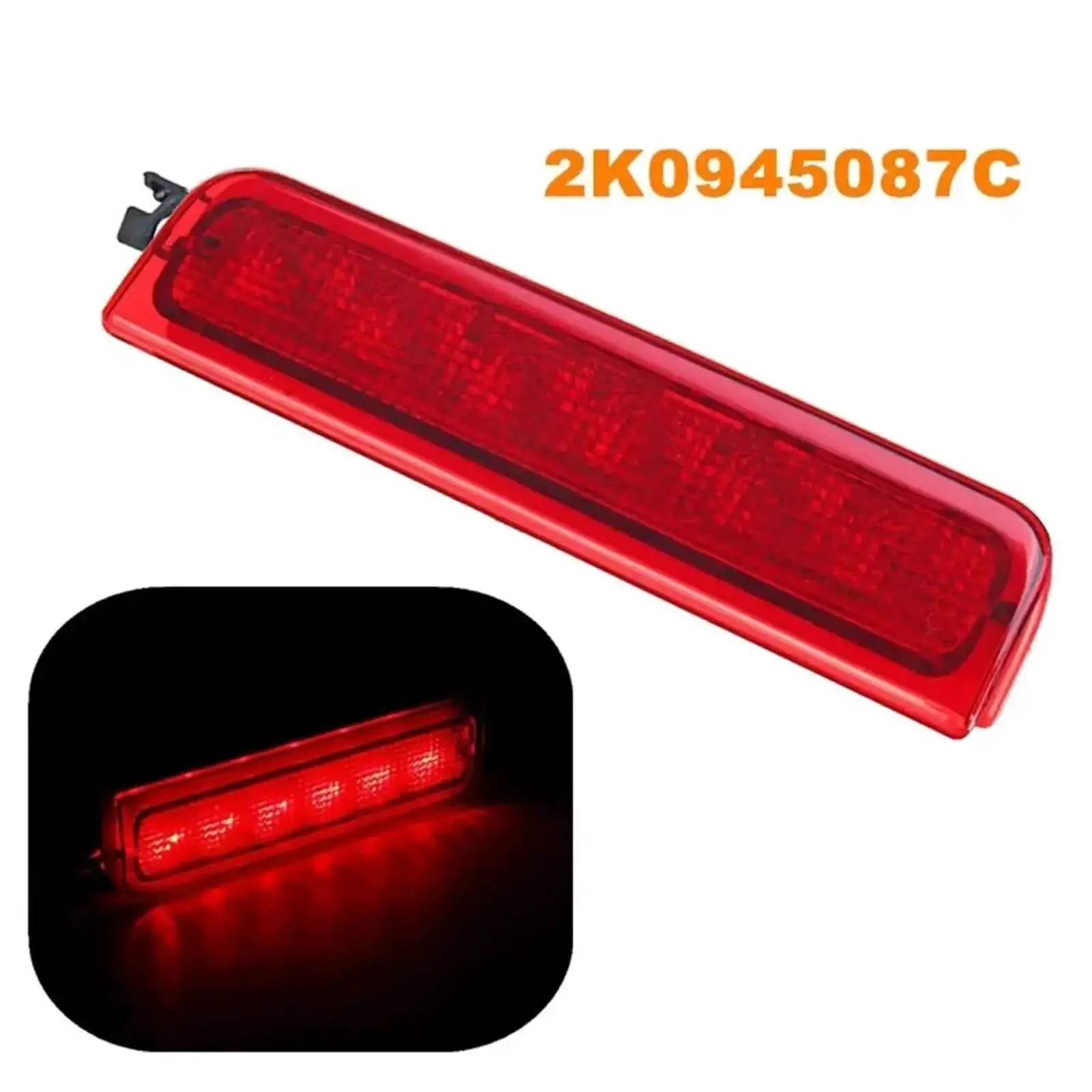 Bright Red LED Third Rear Brake Light High Mount Stop Lamp 3rd Tail Light 2K0945087C Direct Fit Replacement For VW Caddy III Box Estate 2001 2016 With Enhanced Visibility And Reliable Grounding - Image 2