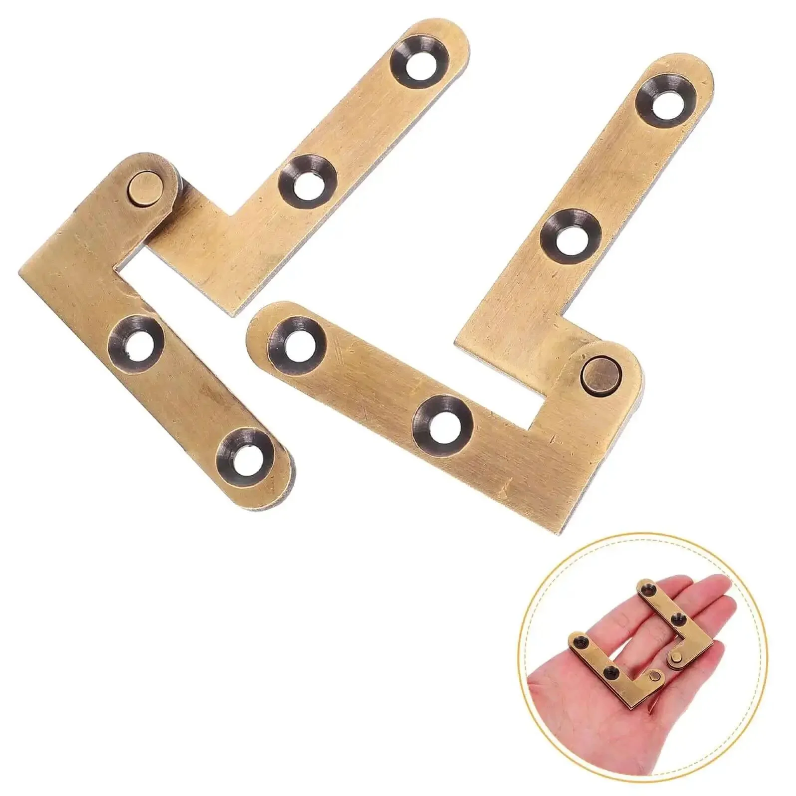 Bronze Invisible Door Pivot Hinges 2 Pack Heavy Duty Self Closing Concealed Door Hardware For Wood Cabinets And Secret Doors Rust Resistant Brass Finish Easy Install Ultra Sleek Look - Image 2