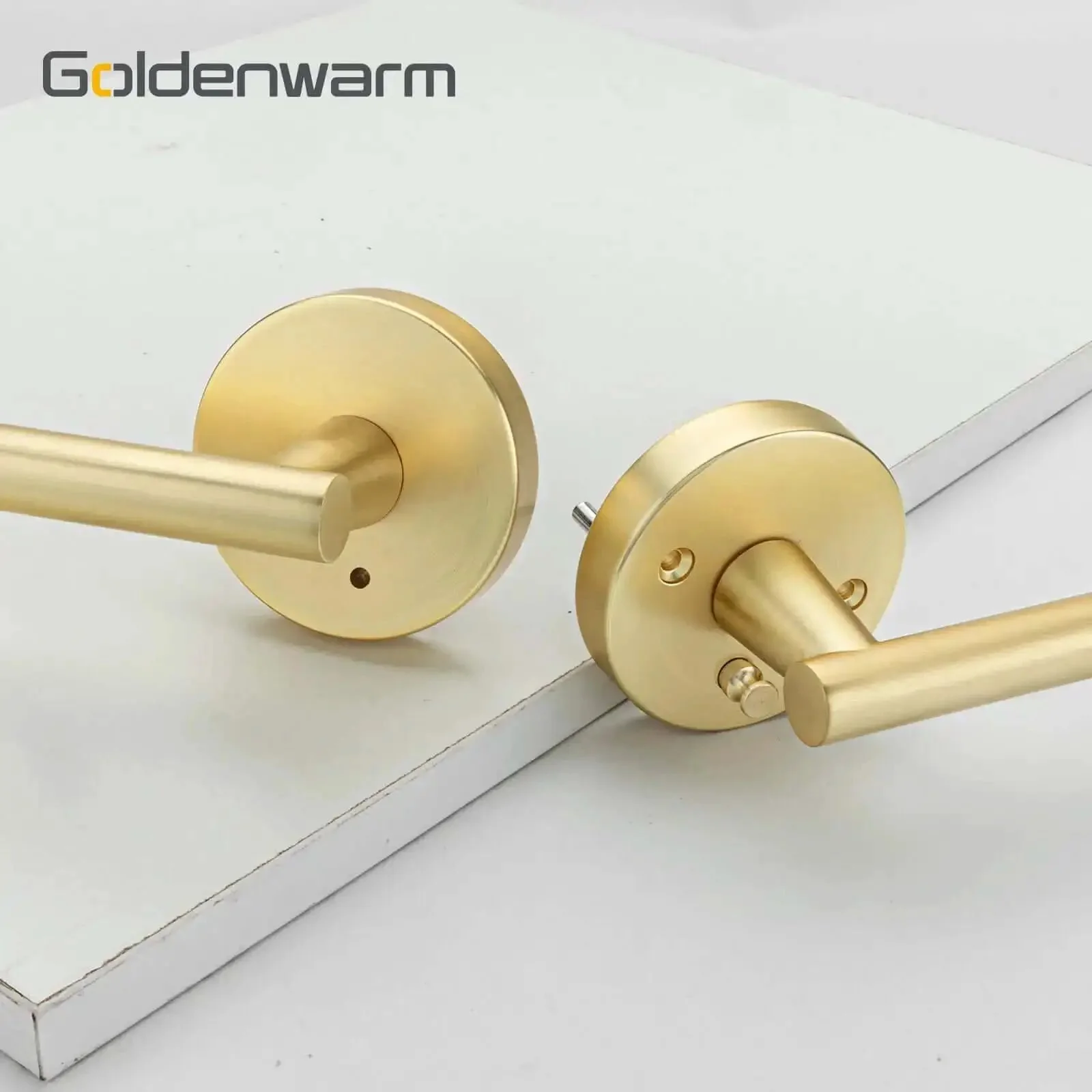 Brushed Gold Privacy Door Levers Set, 4 Pack For Bedroom And Bathroom, Heavy Duty Reversible Keyless Door Levers For Left Or Right Handed Doors, Modern Interior Door Hardware - Image 6