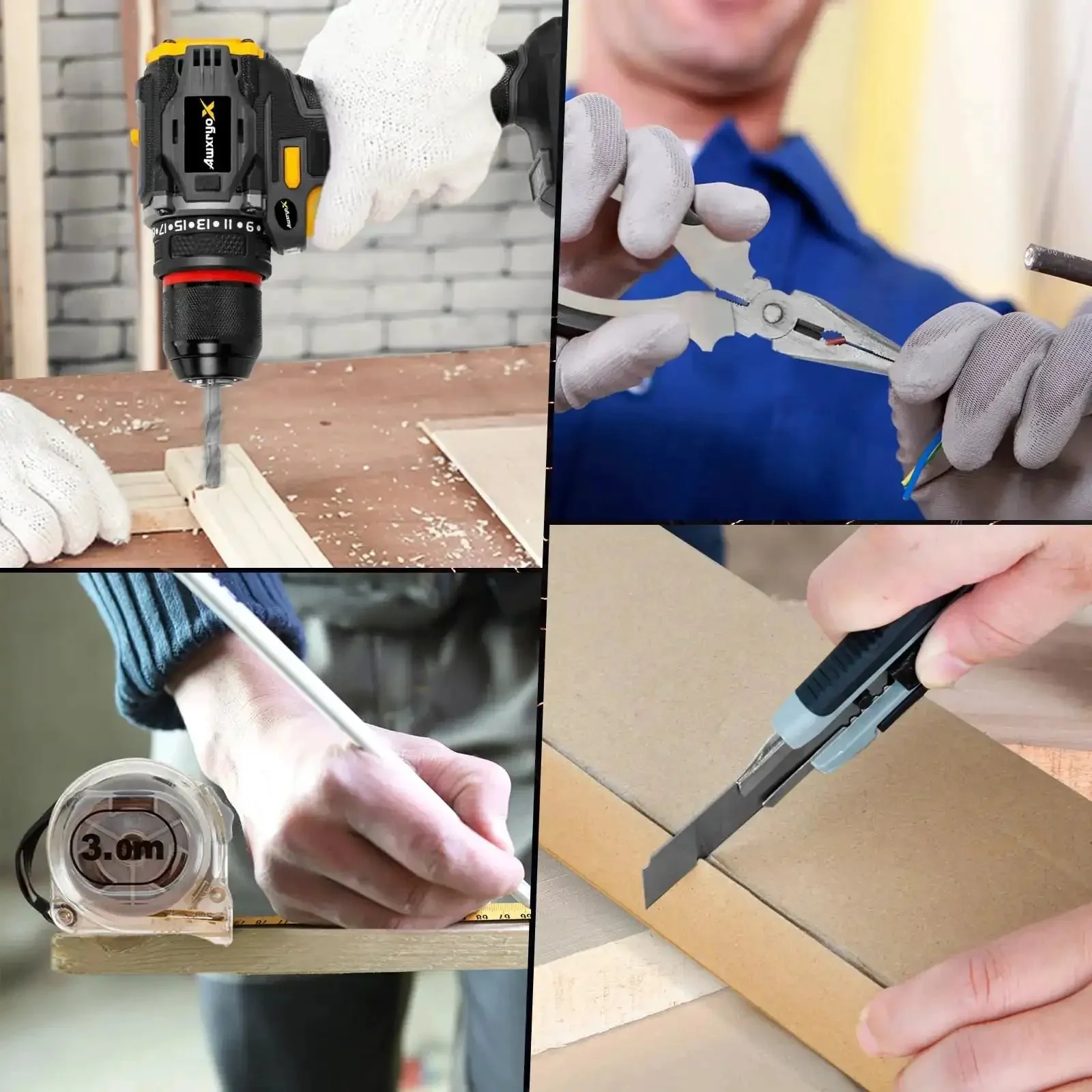 Brushless 20V Cordless Drill Set With 2 Batteries Lightweight 1.8 Pound Tool 60 Nm Peak Torque 531 Inch Pound Compact Household DIY Kit 135 Piece With Bits And Case Ideal For Daily Home Repairs And Projects - Image 3