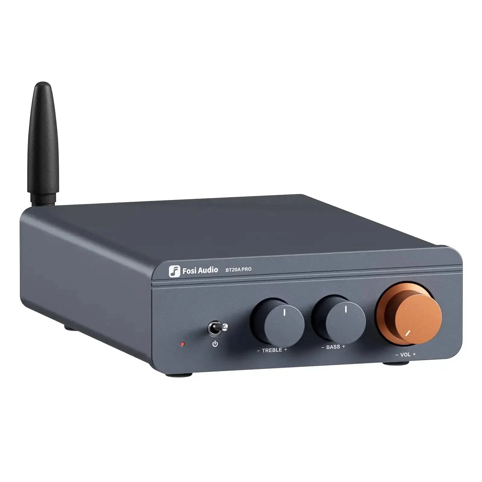 BT20A Pro Bluetooth 5.0 Amplifier 300W x 2 Two Channel Class D Wireless Power Amp For Home And Outdoor Stereo Receiver With Beefy Bass And Treble Control For Passive Speakers