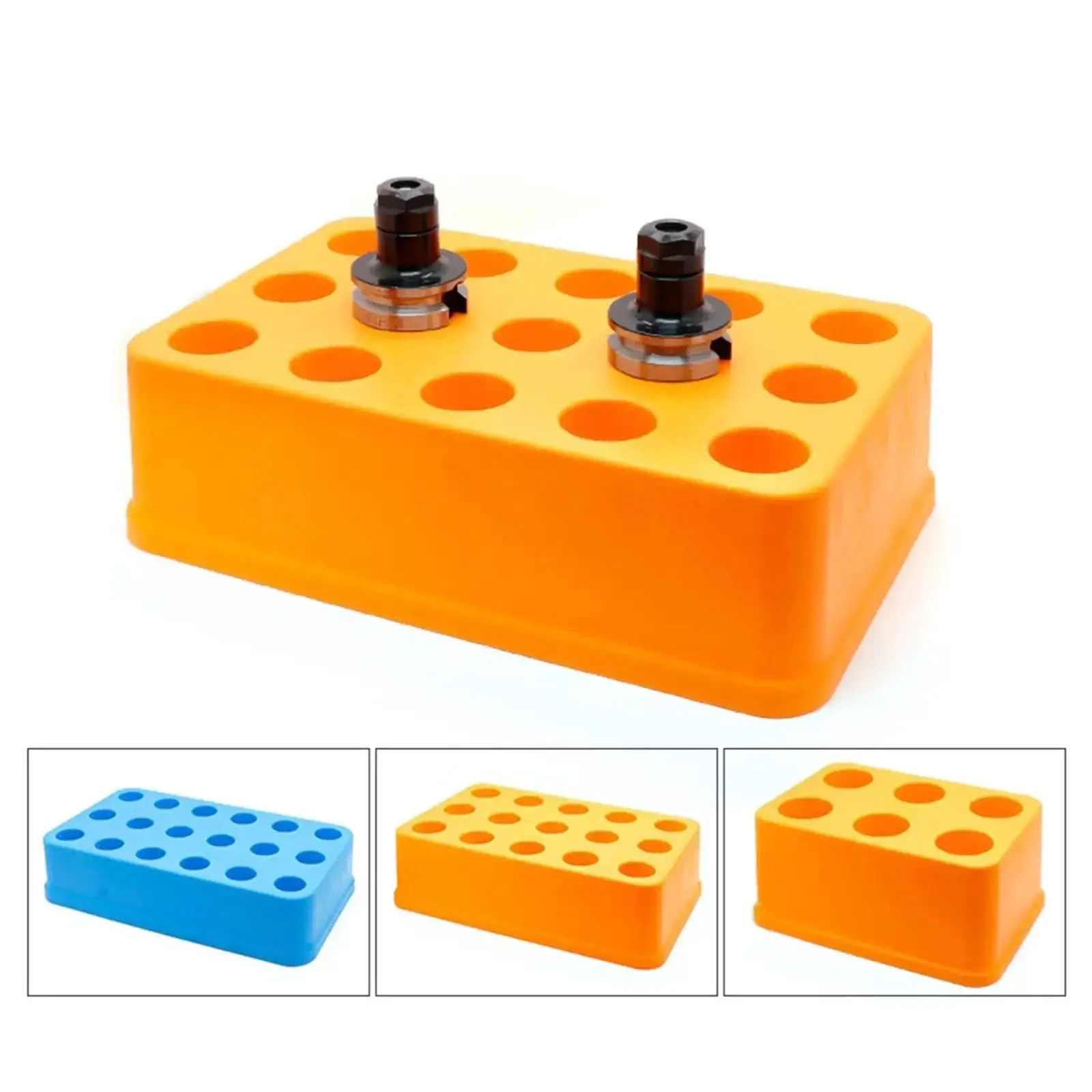 BT30 Yellow Tool Holder Organizer For Drilling Bits And Milling Tools With Built In Storage Capacity Durable PP Construction Must Have Space Saving Workshop Setup Clear Visibility And Easy Access To All Bits And Tools - Image 7