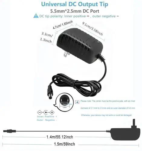 Budget Friendly 24V DC 1A Power Supply Adapter For LED Strips And CCTV Cameras, 100-240V AC Input To 24V DC 24W, 5.5mm X 2.5mm Plug, Switching Mode Transformer, Safe And Efficient For Routers DVRs And Security Lights - Image 5