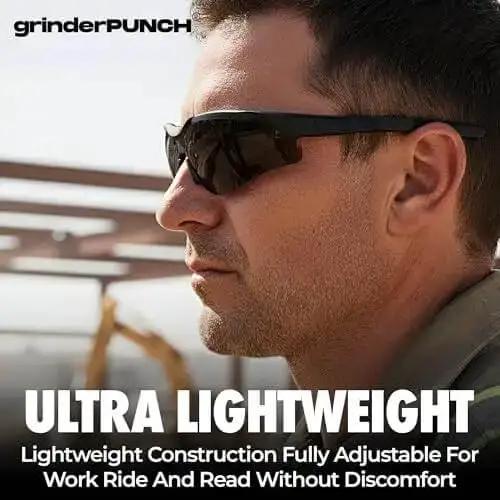 Built In Bifocal Safety Sunglasses With Magnifier For Reading And Work ANSI Z87 Impact Resistant Sun Readers Unisex Eyewear With 1.50 Diopter Near Vision Boost - Image 2
