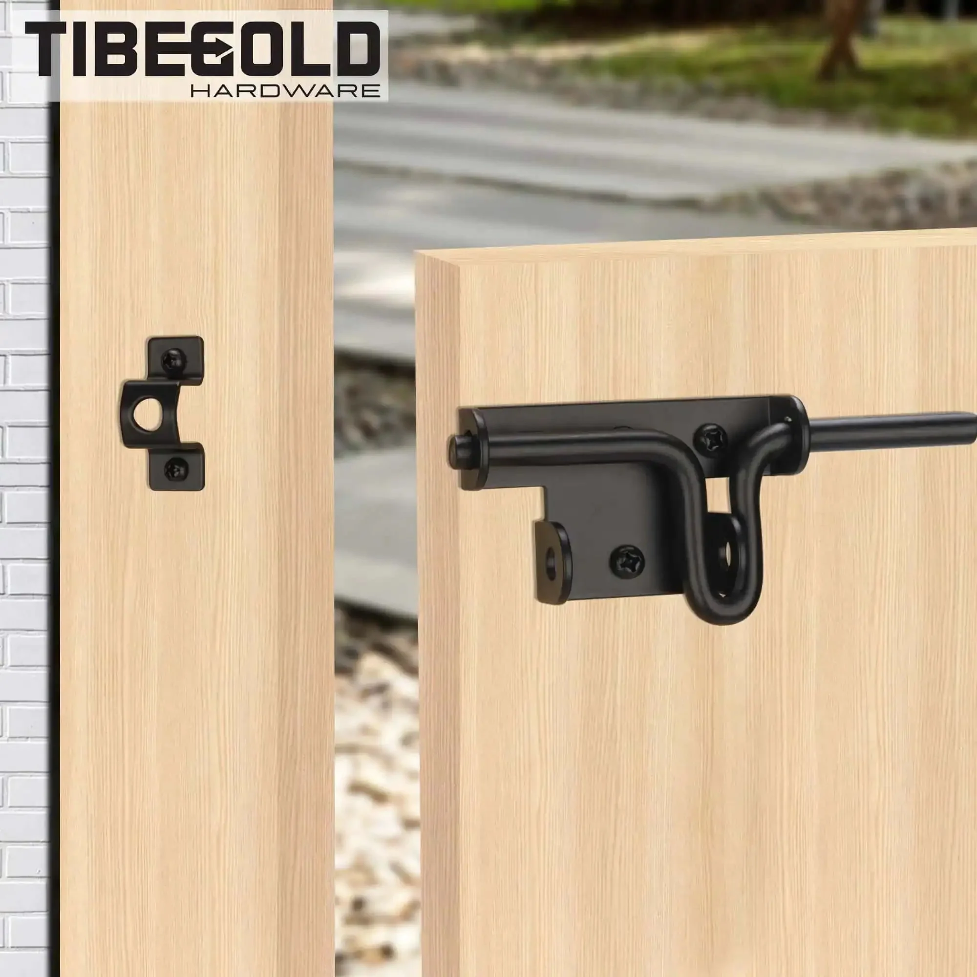 Built To Last Heavy Duty Slide Bolt Gate Latch With Padlock Hole For Wood And Vinyl Fence Outdoor Gate Lock For Barn And Shed Doors Black Finish Durable Steel 1 Pack - Image 2