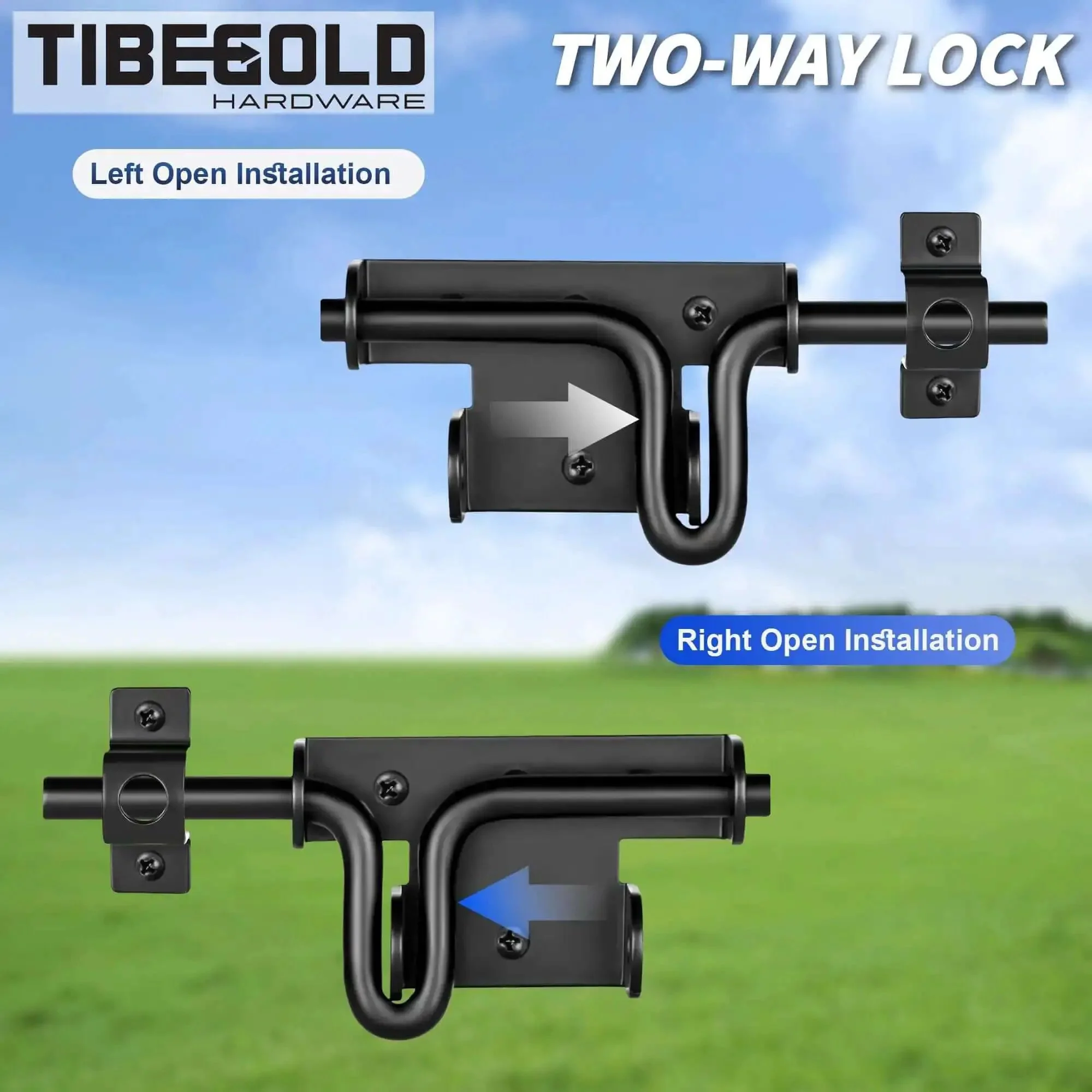 Built To Last Heavy Duty Slide Bolt Gate Latch With Padlock Hole For Wood And Vinyl Fence Outdoor Gate Lock For Barn And Shed Doors Black Finish Durable Steel 1 Pack - Image 5