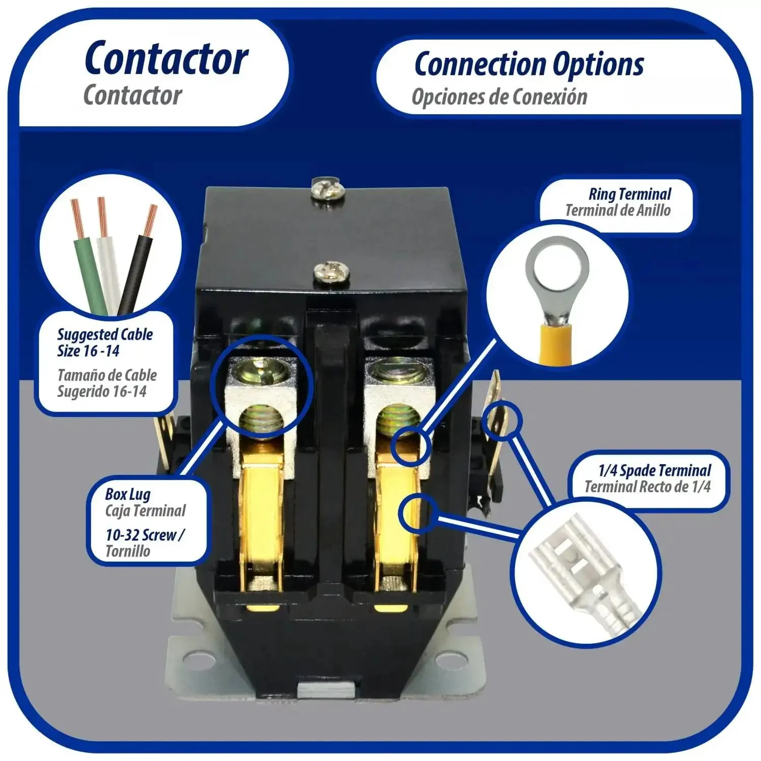 Built Tough 2 Pole Contactor 120V 40A Coil Replacement For AC Compressors And HVAC Equipment Electrical Applications UL Certified Perfect For Air Conditioners Heat Pumps Refrigeration Systems And Water Wells - Image 3