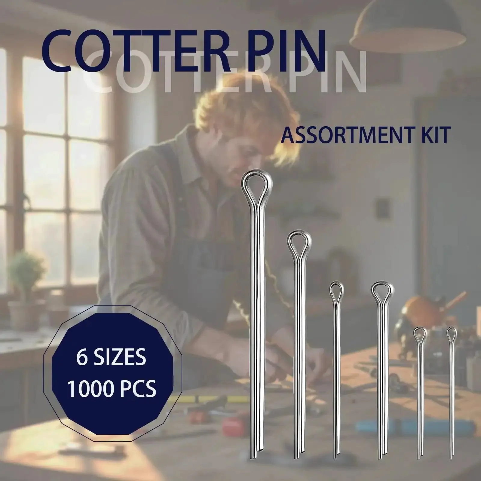 Built Tough Cotter Pin Assortment Kit With Case 1000 Piece Set Including Six Sizes From 1/16 To 5/32 Inch Durable Carbon Steel Split Pins Corrosion Resistant For Tractors Trailers Marine And Industrial Machinery - Image 5