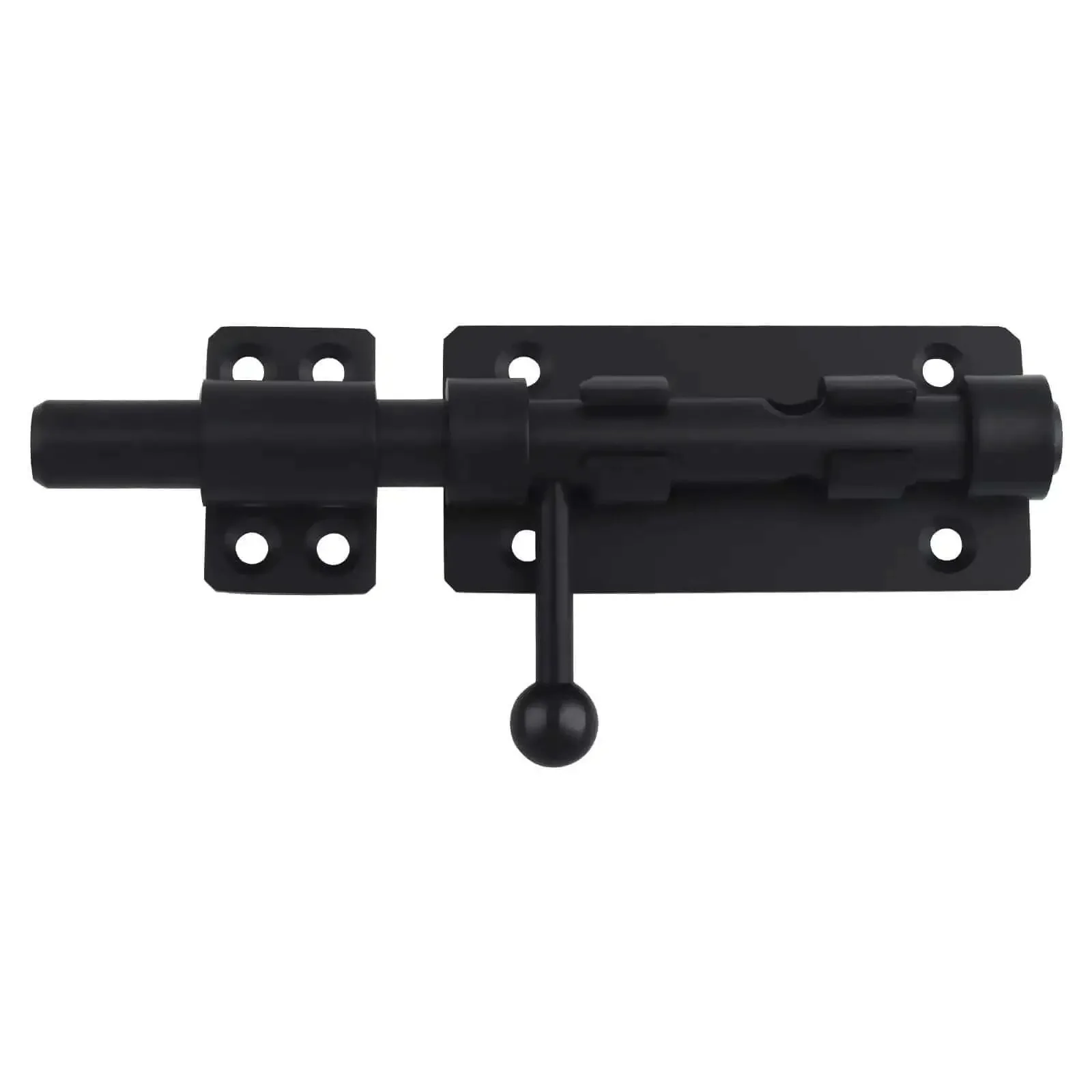 Built Tough Heavy Duty 6.3 Inch Barrel Bolt Latch Sliding Gate Lock 304 Stainless Steel Black Finish Weatherproof Rust Resistant For Indoor And Outdoor Doors Shed Gates 1 Pack