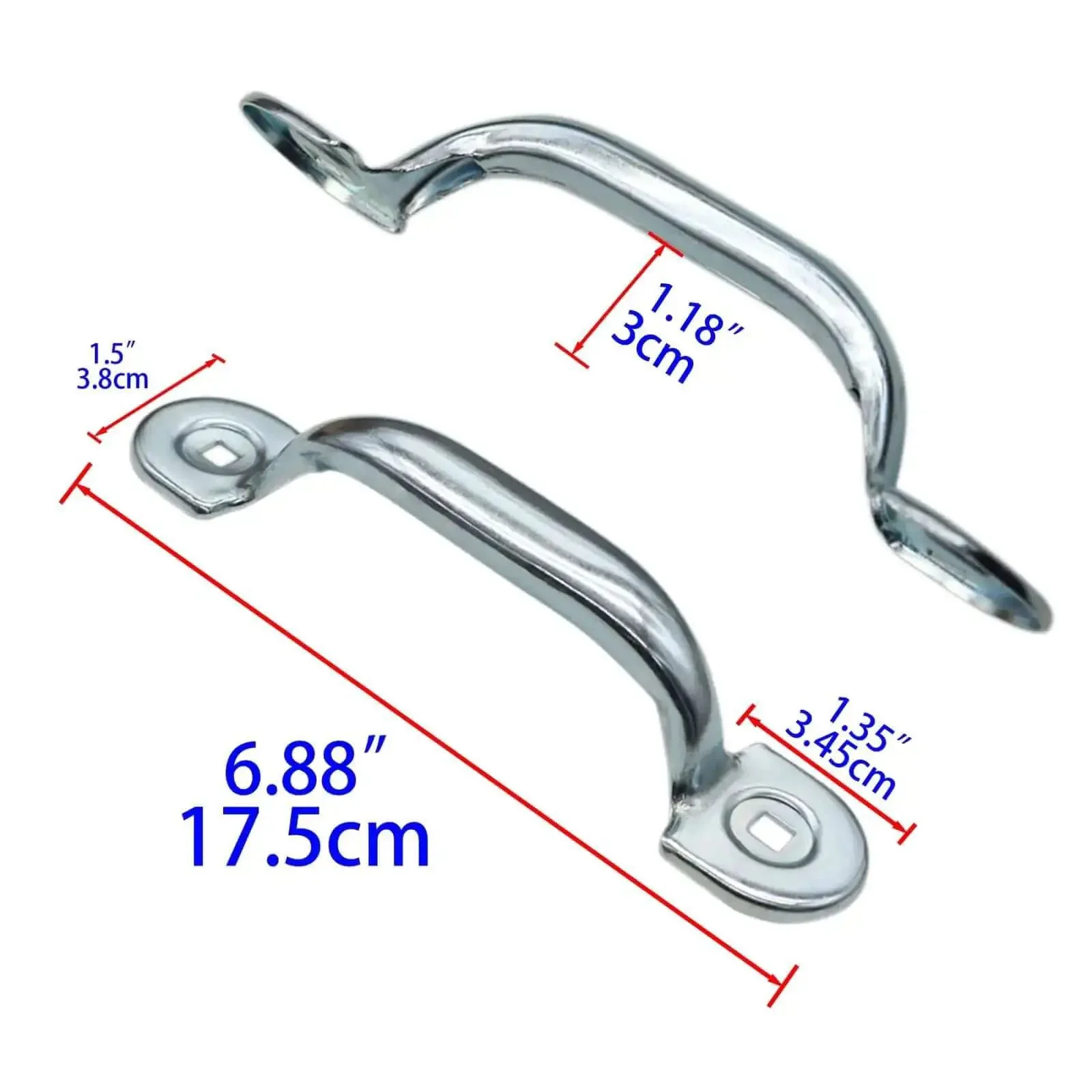 Built Tough Heavy Duty Garage Door Bottom Lift Handle Replacement 2 Pack, Solid Steel With Galvanized Finish, Corrosion Resistant, Universal Fit For Most Gate Handles, Outdoor Cabinets And Closets, Two Way Install - Image 6