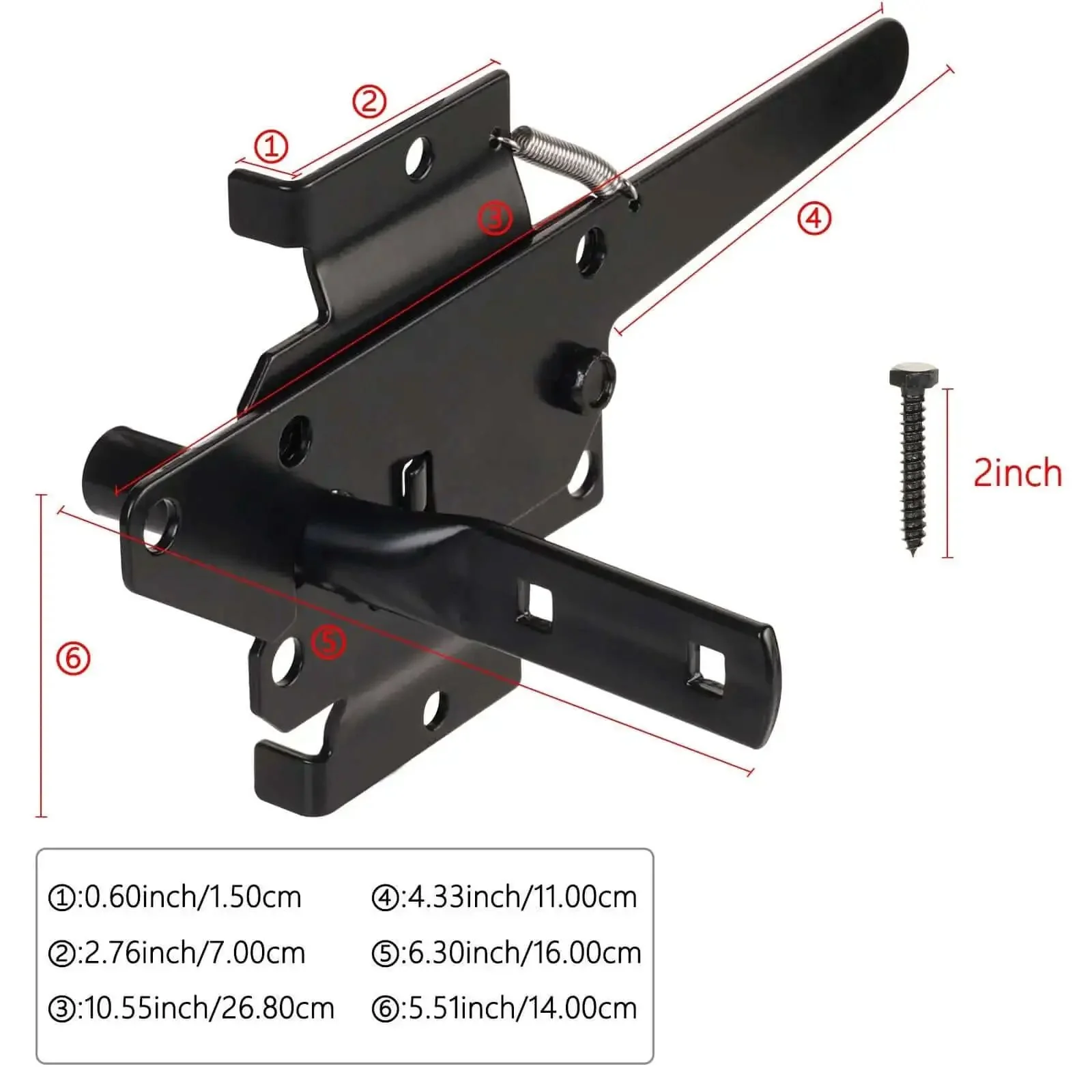 Built Tough Post Mount Gate Latch With Self Latching Fingertip Release For Inward Or Outward Swing Gates Pool And Garden Fence Safety Hardware For Vinyl And Wood Fences Black Finish - Image 2