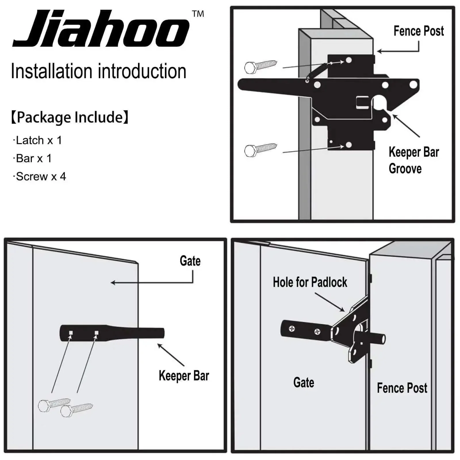 Built Tough Post Mount Gate Latch With Self Latching Fingertip Release For Inward Or Outward Swing Gates Pool And Garden Fence Safety Hardware For Vinyl And Wood Fences Black Finish - Image 5