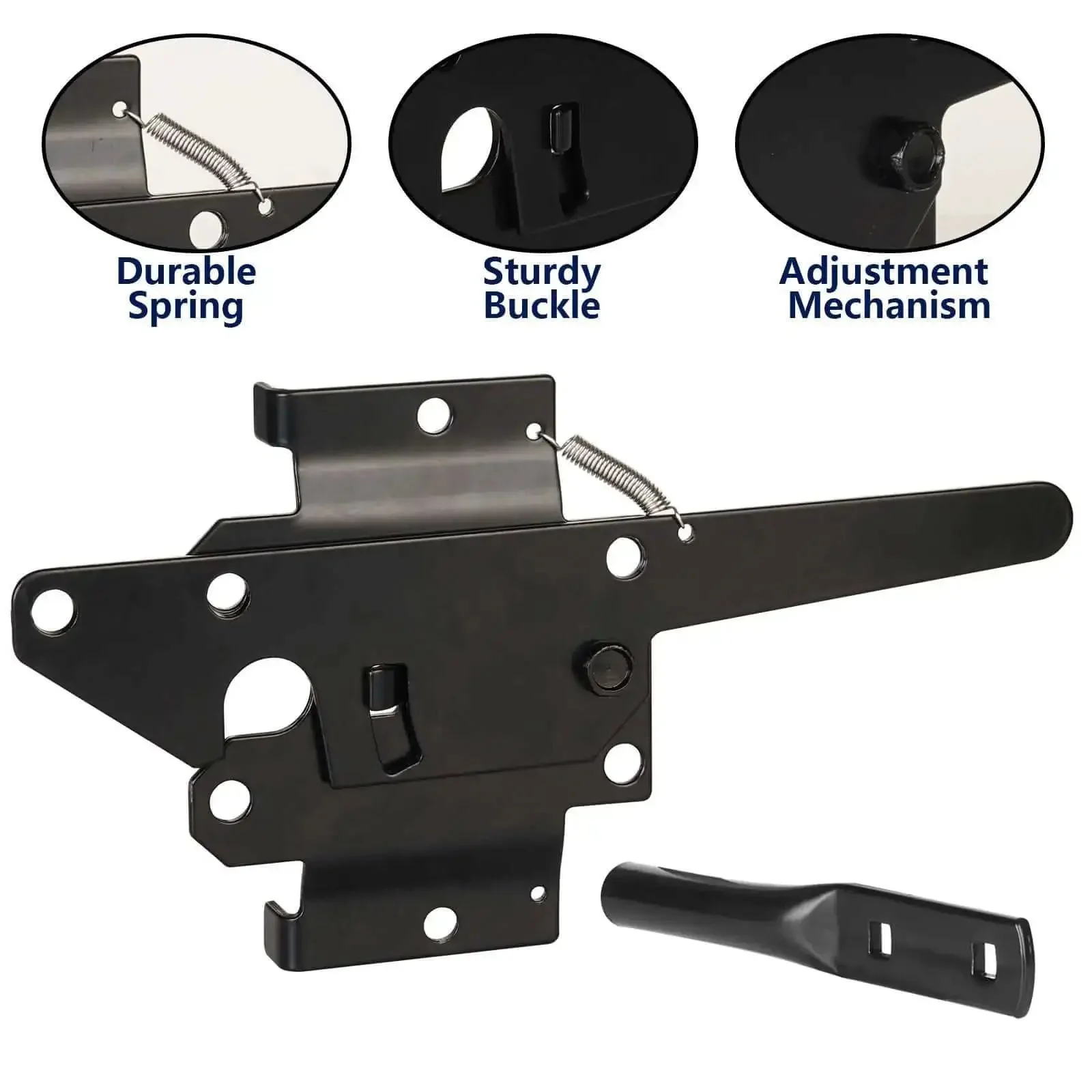 Built Tough Post Mount Gate Latch With Self Latching Fingertip Release For Inward Or Outward Swing Gates Pool And Garden Fence Safety Hardware For Vinyl And Wood Fences Black Finish - Image 6
