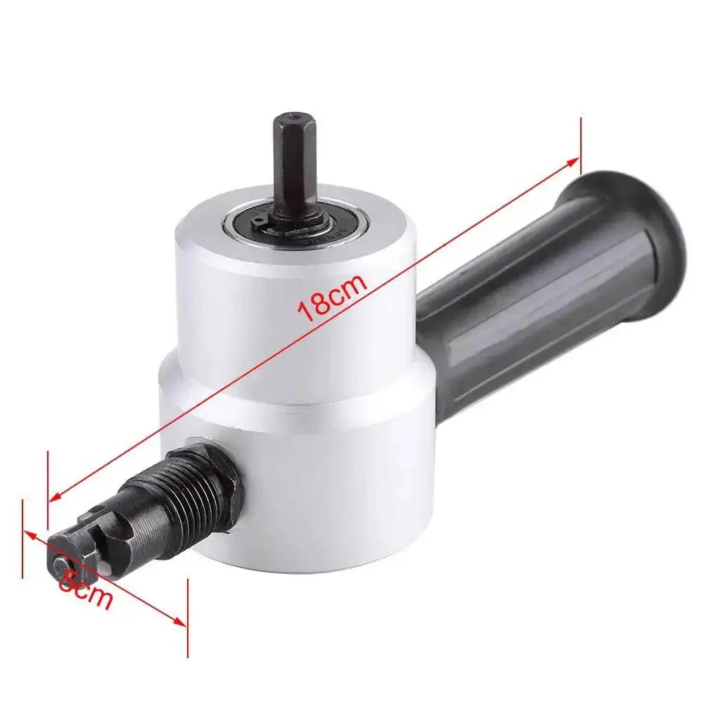Built Tough Pro Grade Sheet Metal Nibbler Cutter With Double Head Drill Attachment For Steel Aluminum Copper And Stainless Steel Ideal For Flat And Contoured Surfaces - Image 5
