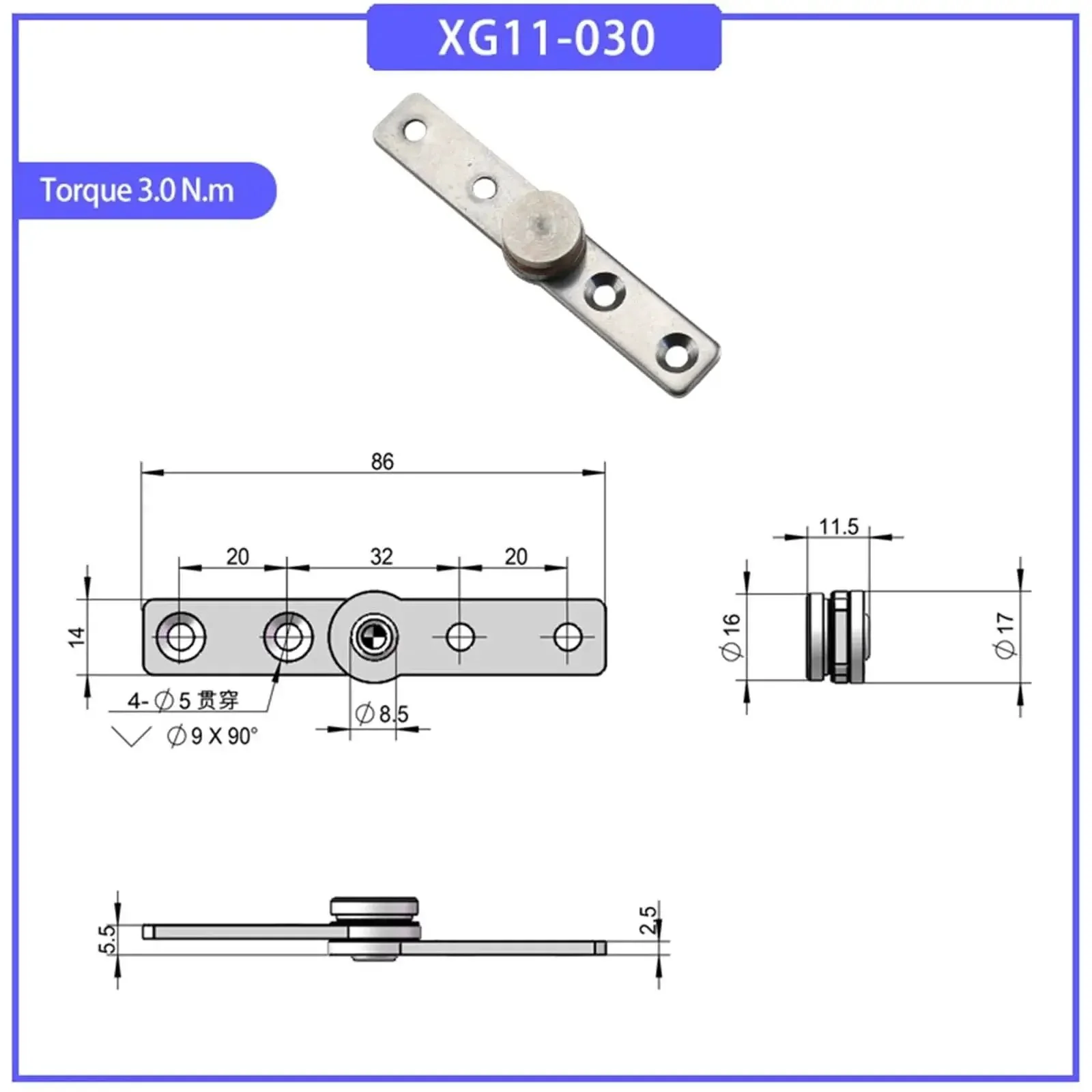 Built Tough Stainless Steel Damping Torque Hinge With Adjustable Stop And 360 Degree Rotation For Cabinets And Doors 1 Piece Smooth Soft Close And Precise Control - Image 5