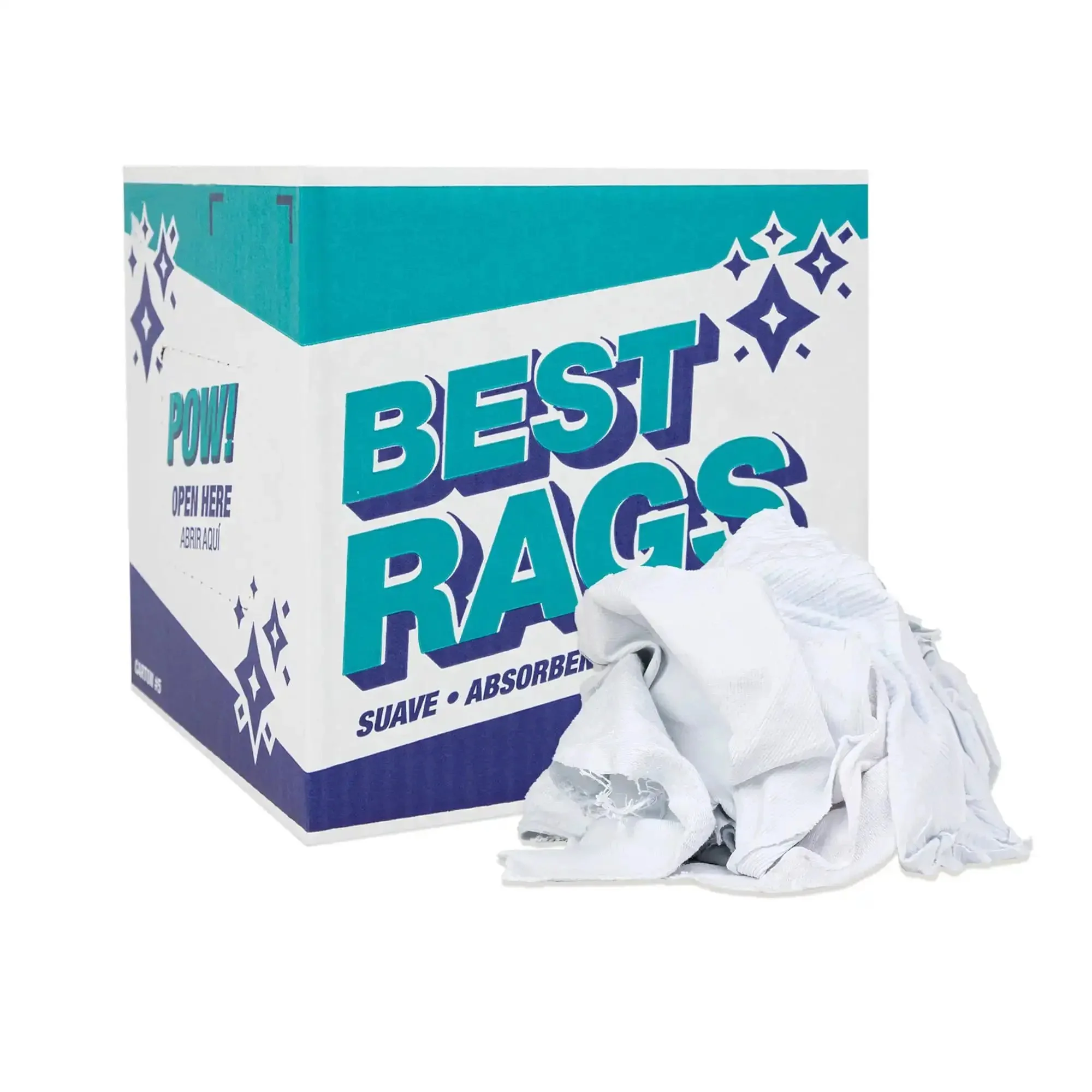 Bulk Cotton T Shirt Rags 5 Lb Box For Auto Shop Cleaning Low Lint Wiping Cloths For Paint Grease Stain Removal Absorbent Machine Washable Towels For Home Garage And Workshop