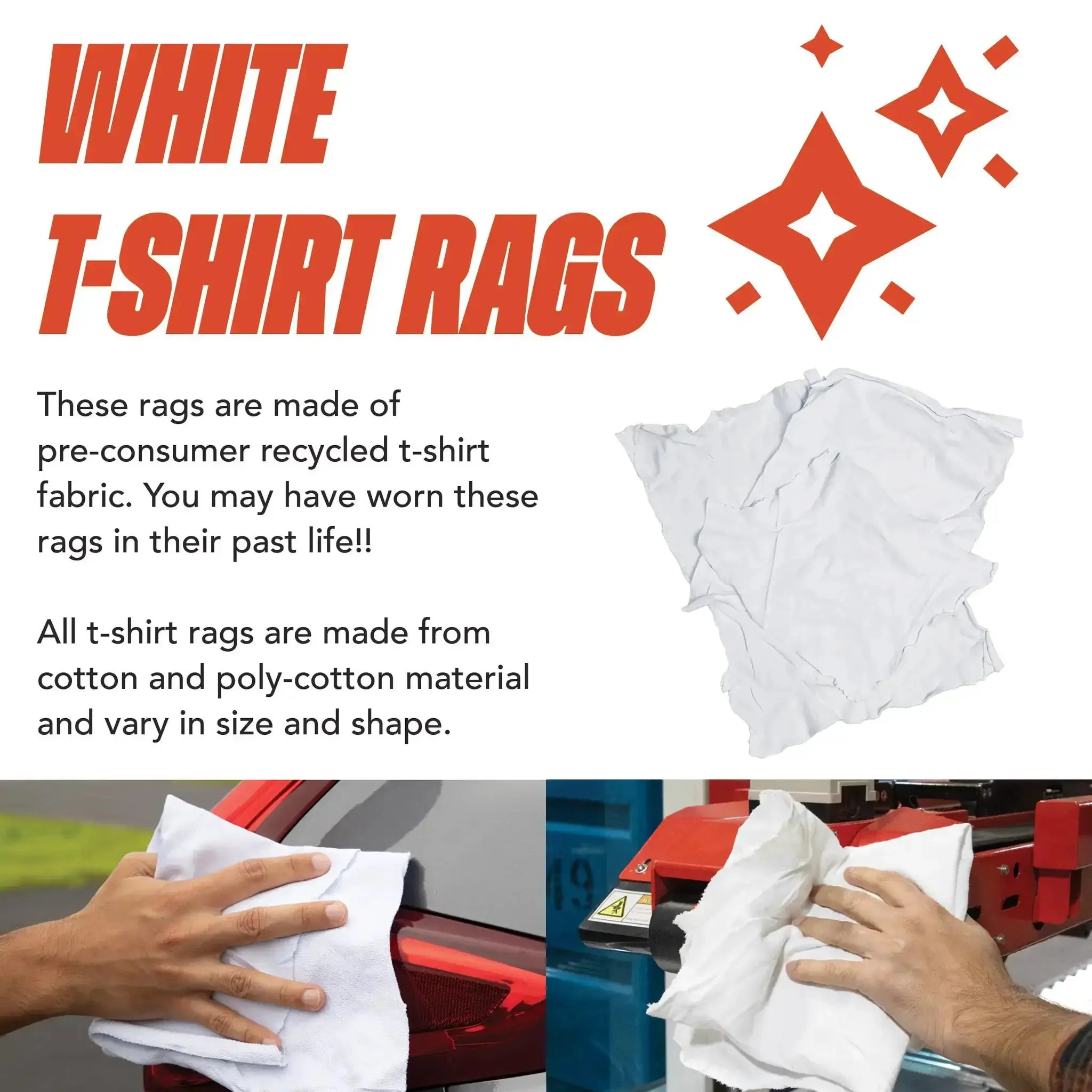 Bulk Cotton T Shirt Rags 5 Lb Box For Auto Shop Cleaning Low Lint Wiping Cloths For Paint Grease Stain Removal Absorbent Machine Washable Towels For Home Garage And Workshop - Image 6
