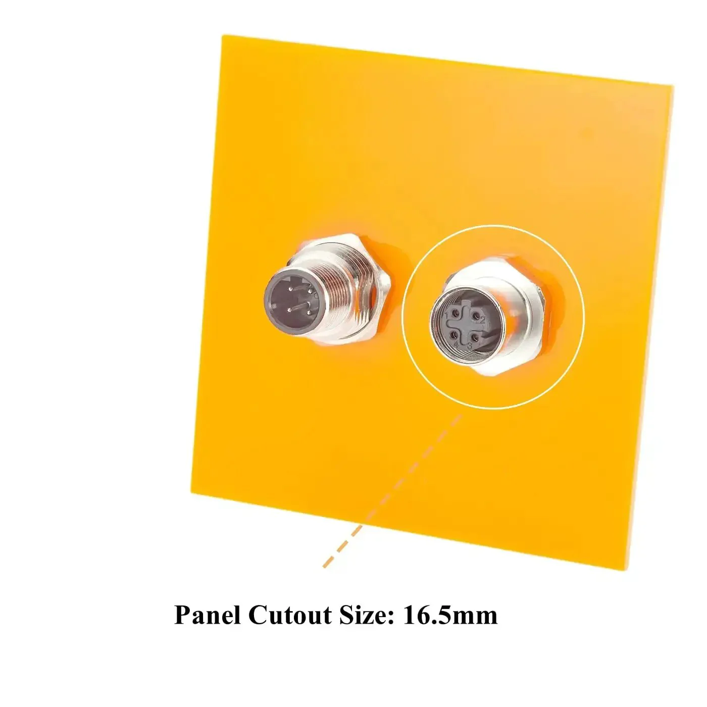 Bulkhead M12 D Code 4 Pin Male To Female Connector IP67 Shielded Wall Pass Thru Panel Mount Socket For Ethernet Cat5 EtherCAT PLC Sensor 2 Pack Industrial Grade Beefed Up Gold Plated Contacts Waterproof - Image 8