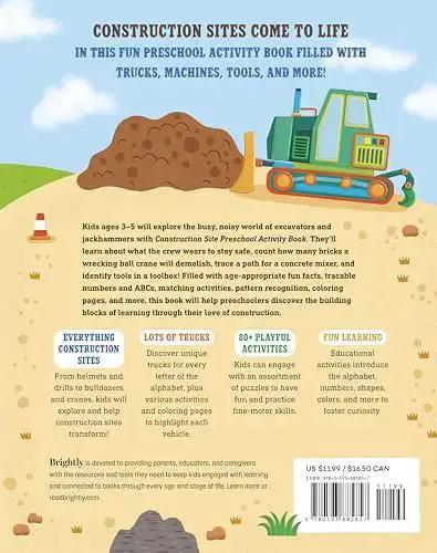 Busy Preschool Builders Learn With Trucks Tools And Mighty Machines In A Fun Construction Site Activity Book For Kid Friendly Hands And Curious Minds Ages 3 To 5 - Image 8