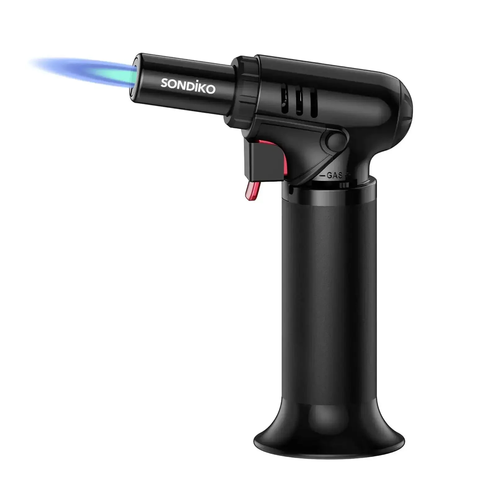 Butane Torch Lighter With Visible Fuel Window Refillable Soldering Torch With Adjustable Flame For Welding Resin Art And Industrial DIY Projects Easy One Handed Operation