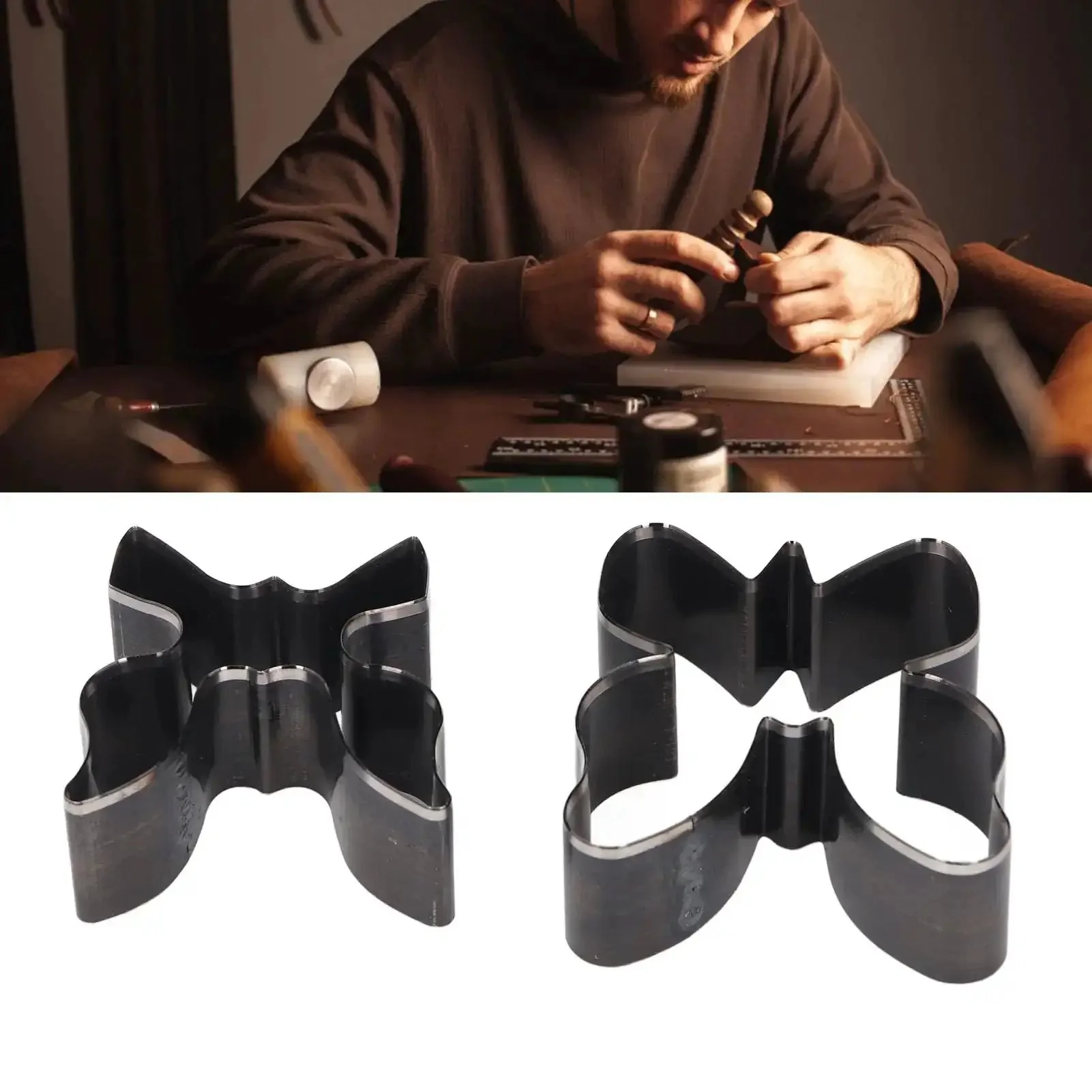Butterfly Shape Leather Cutting Dies Set For DIY Leather Craft Keychains And Wallet Making, Two Piece Punch Die Kit For Clean And Precise Cuts And Uniform Shapes, A Solid Pick For Handmade Projects - Image 3