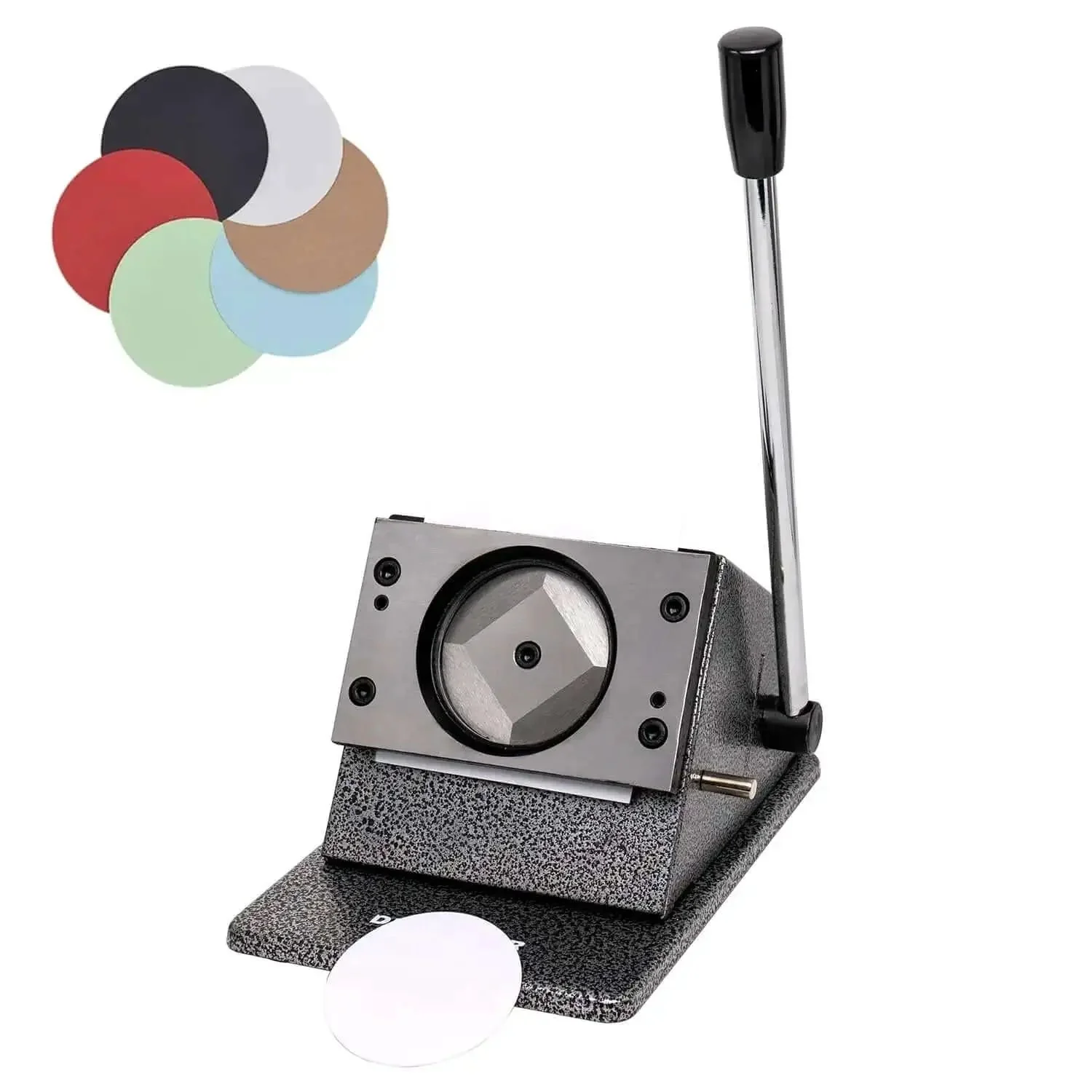 Button Maker Punch Die Cutter For Two And A Quarter Inch Badges 58mm With Easy Accurate Positioning Heavy Duty Metal Base Sharp Blade Pro Grade Circle Graphic Cutter For Craft Projects - Image 4