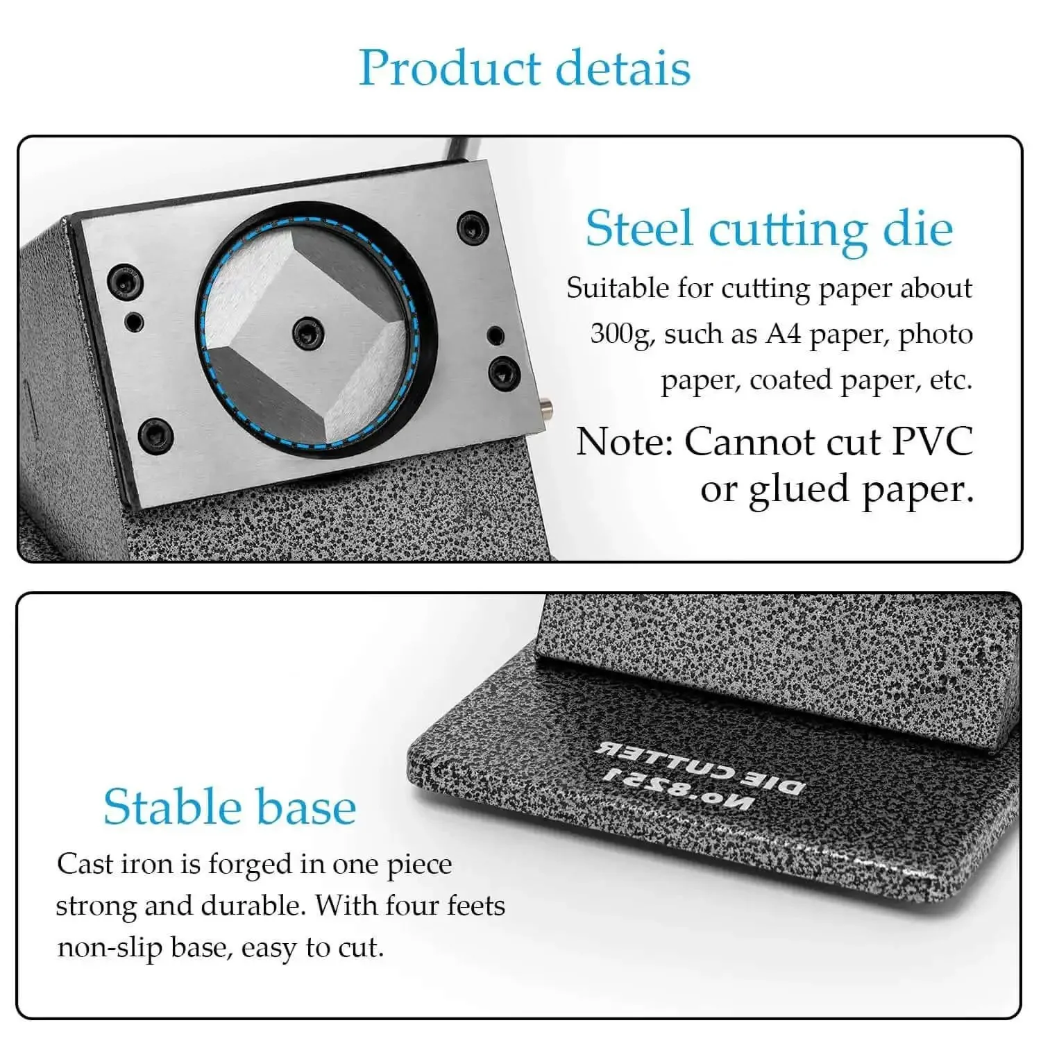 Button Maker Punch Die Cutter For Two And A Quarter Inch Badges 58mm With Easy Accurate Positioning Heavy Duty Metal Base Sharp Blade Pro Grade Circle Graphic Cutter For Craft Projects - Image 6