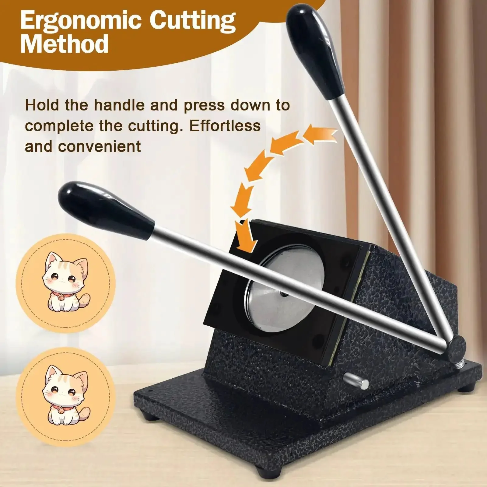 Button Making Circle Cutter For Die Cut Machines 1.73 Inch Circle Diameter 44mm, 1.26 Inch 32mm Mold Compatible Paper Cutter Perfect For Badge Making Circle Punch And DIY Button Projects - Image 5